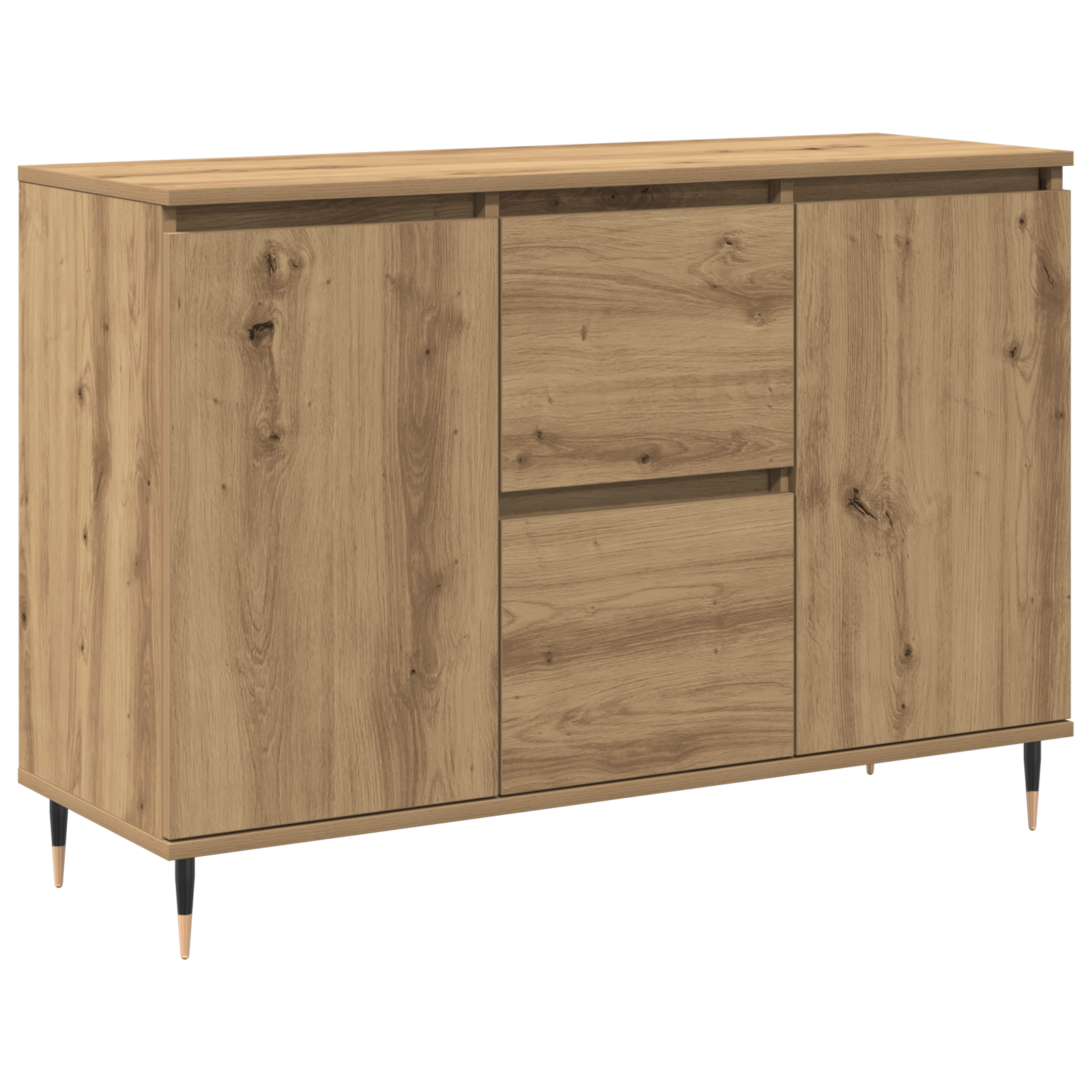 Sideboard with Doors & Drawers Artisan Oak 101,5x35x70 cm - Image 2