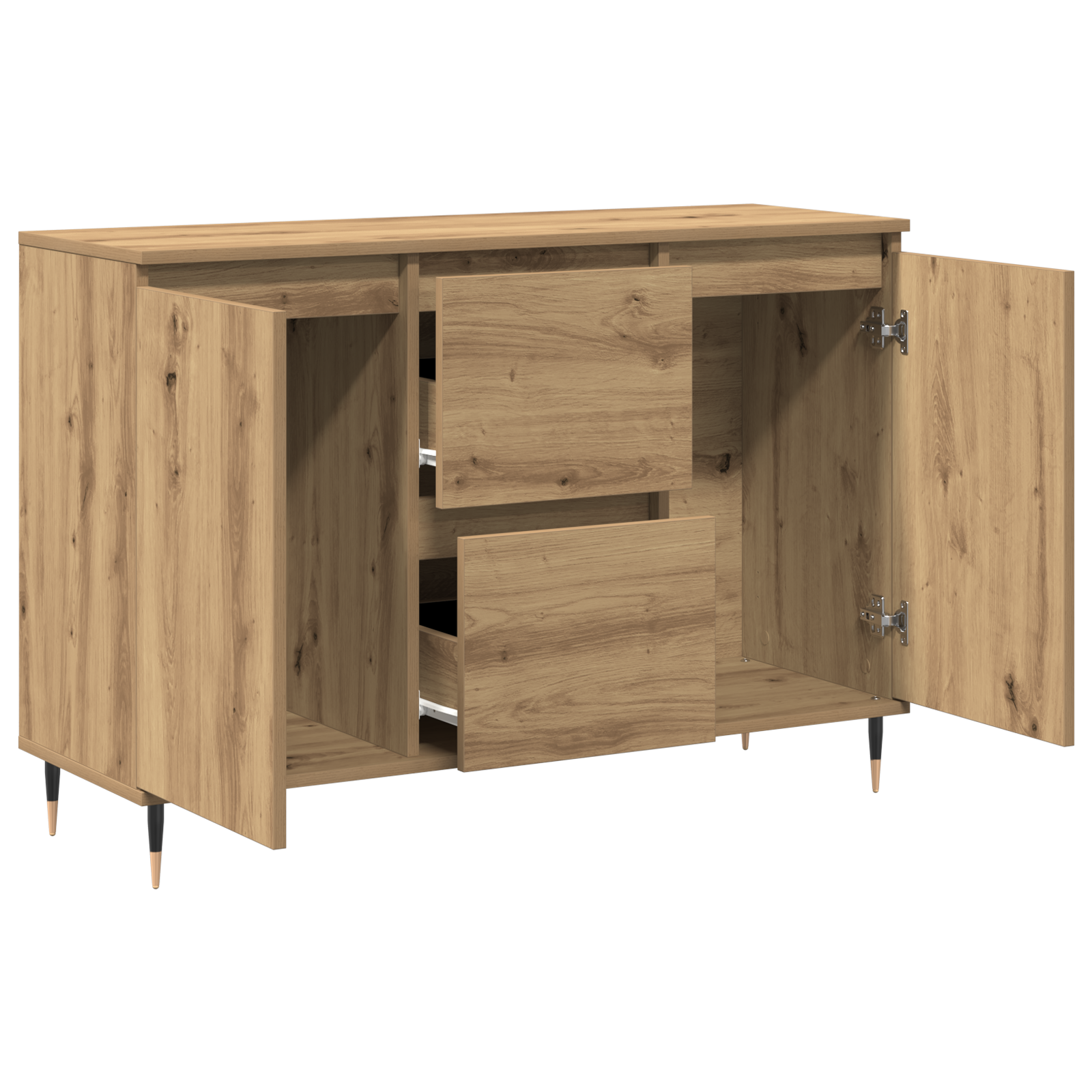 Sideboard with Doors & Drawers Artisan Oak 101,5x35x70 cm - Image 5