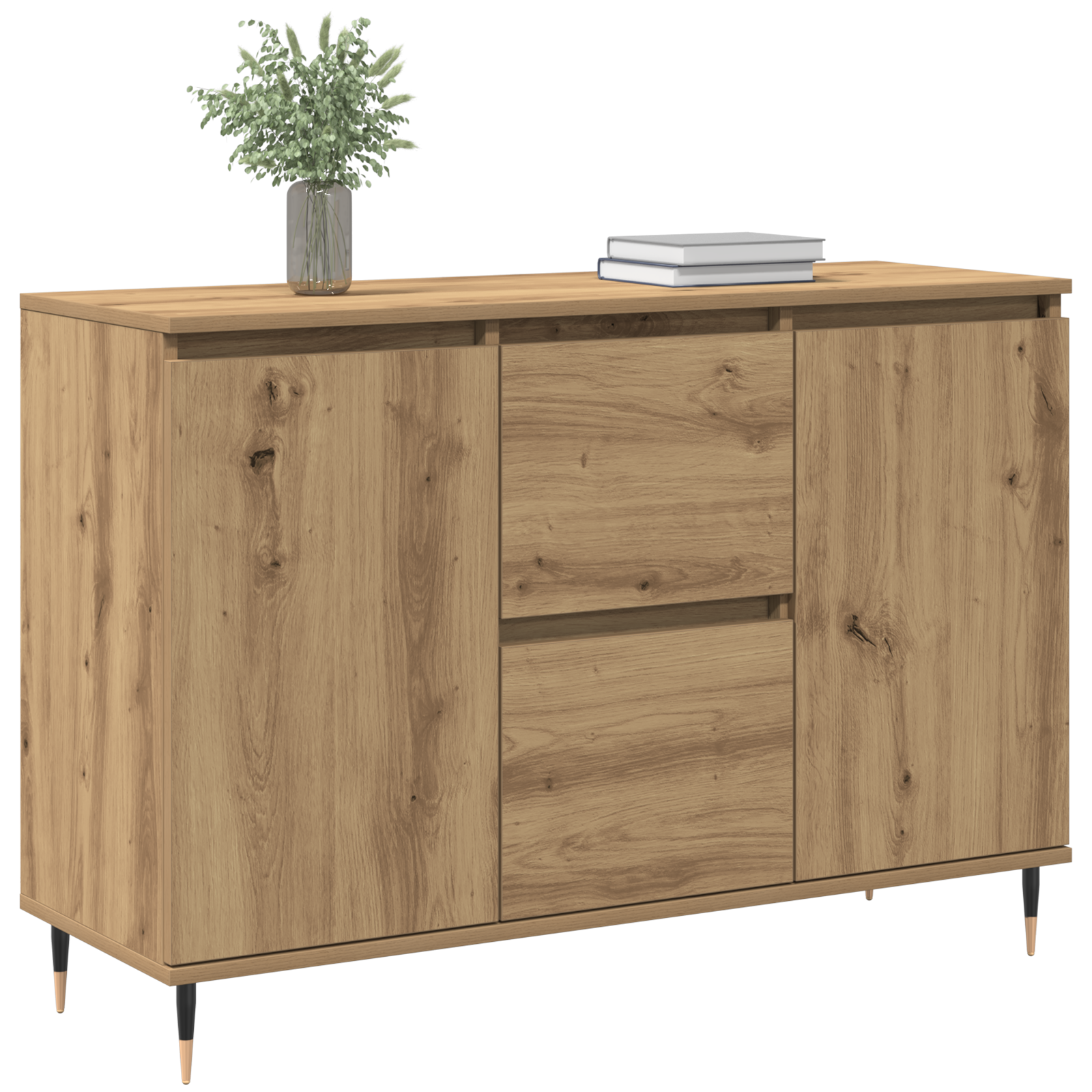 Sideboard with Doors & Drawers Artisan Oak 101,5x35x70 cm - Image 3
