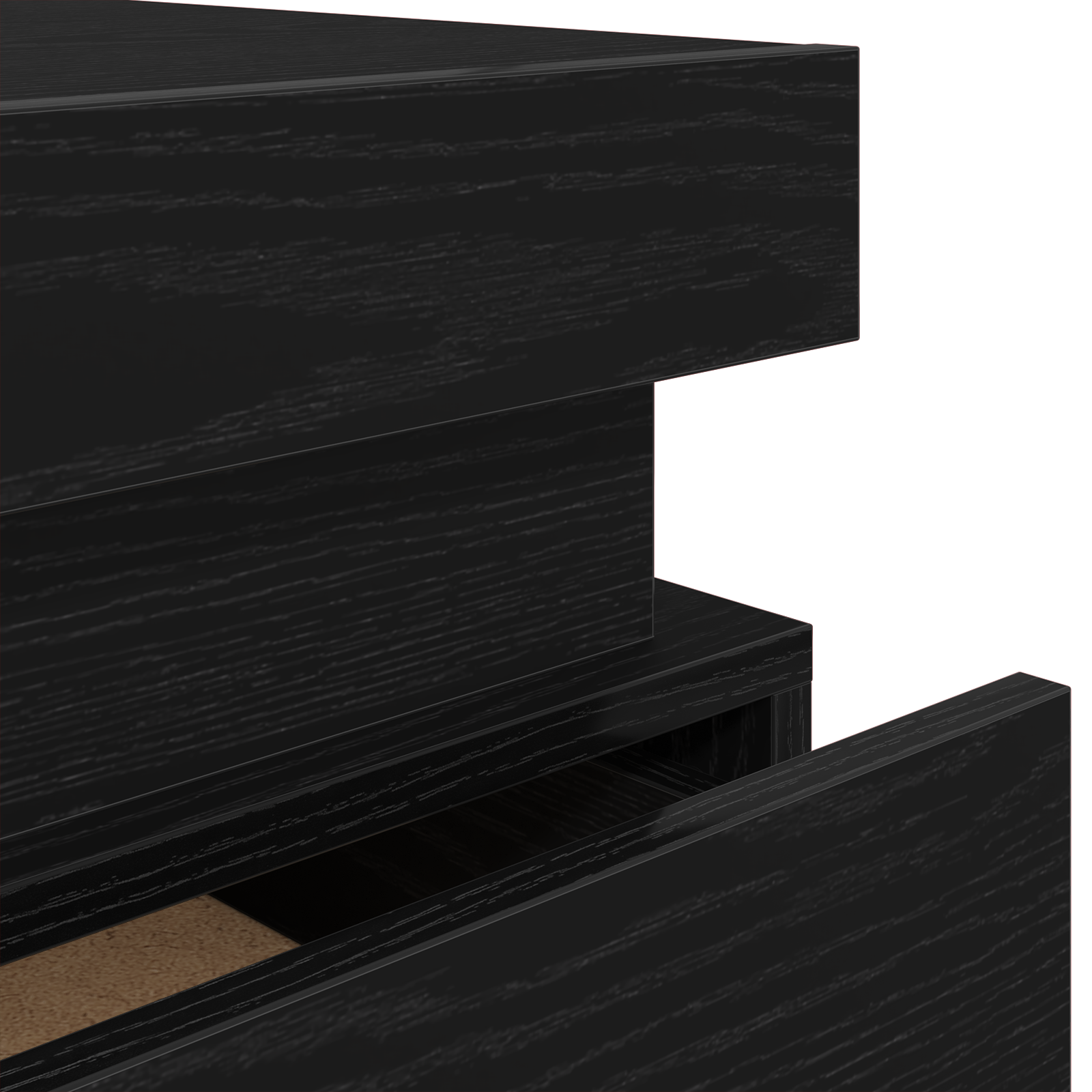 Bedside Cabinet with LED Lights Black Oak 35x39x55 cm - Image 9