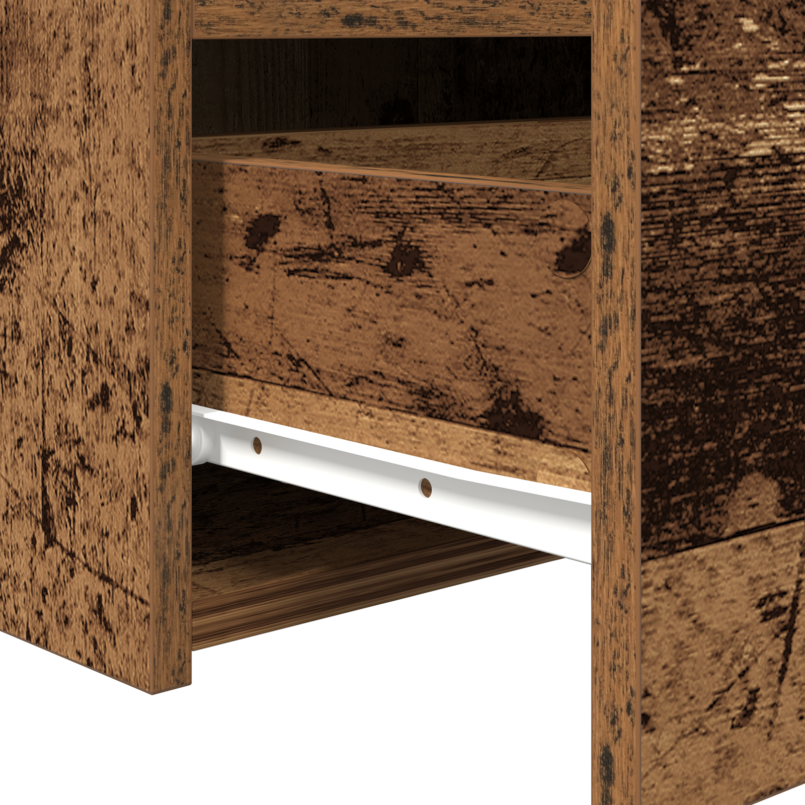 Bedside Cabinet with LED Lights Old Wood 50x40x45 cm - Image 9