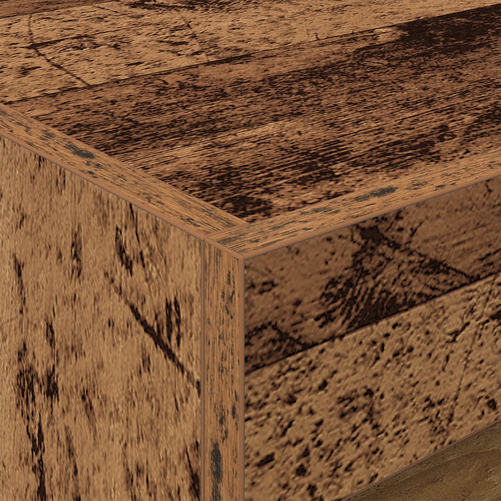 Bedside Cabinet with LED Lights Old Wood 50x40x45 cm - Image 10