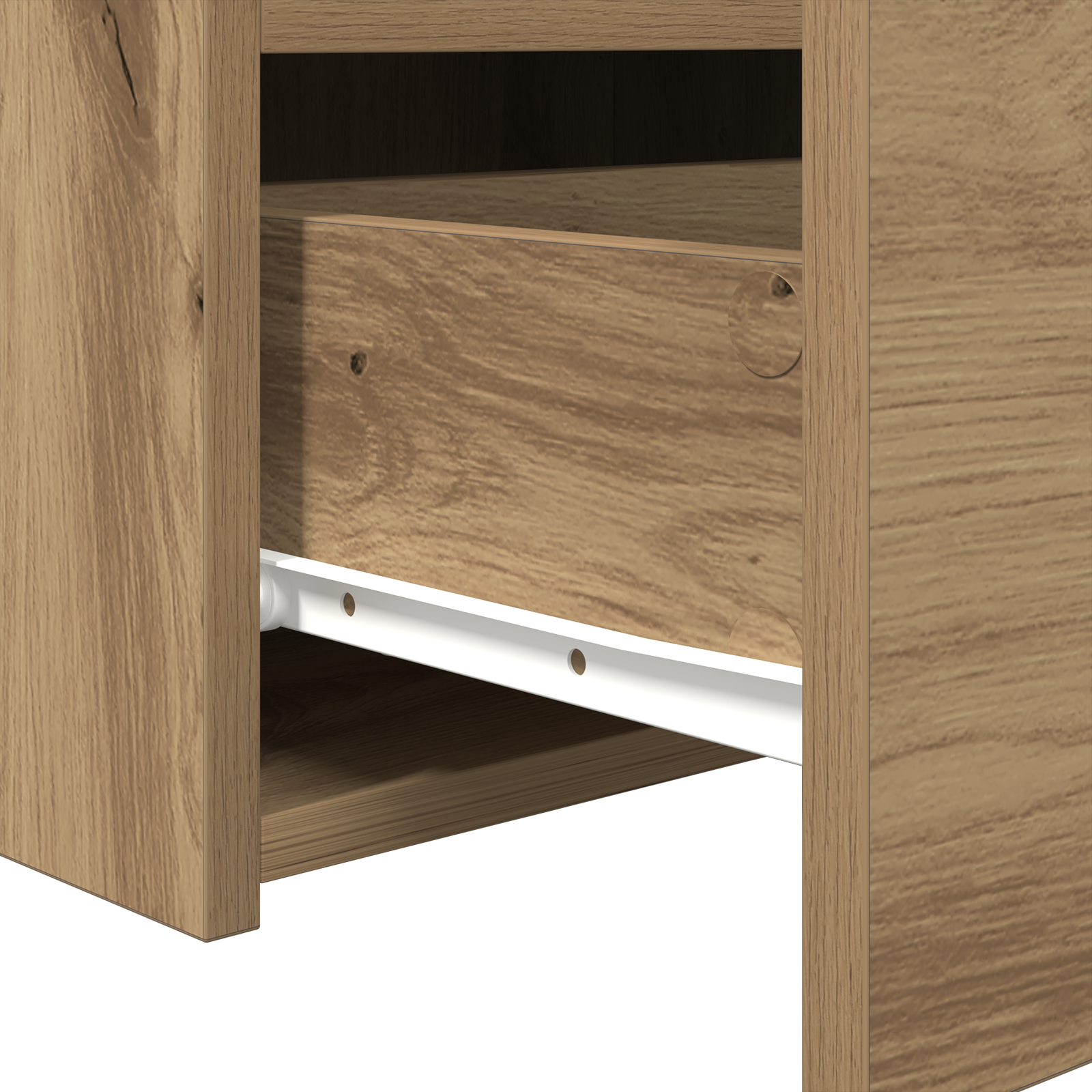 Bedside Cabinets with LED Lights 2 pcs Artisan Oak 50x40x45 cm - Image 11