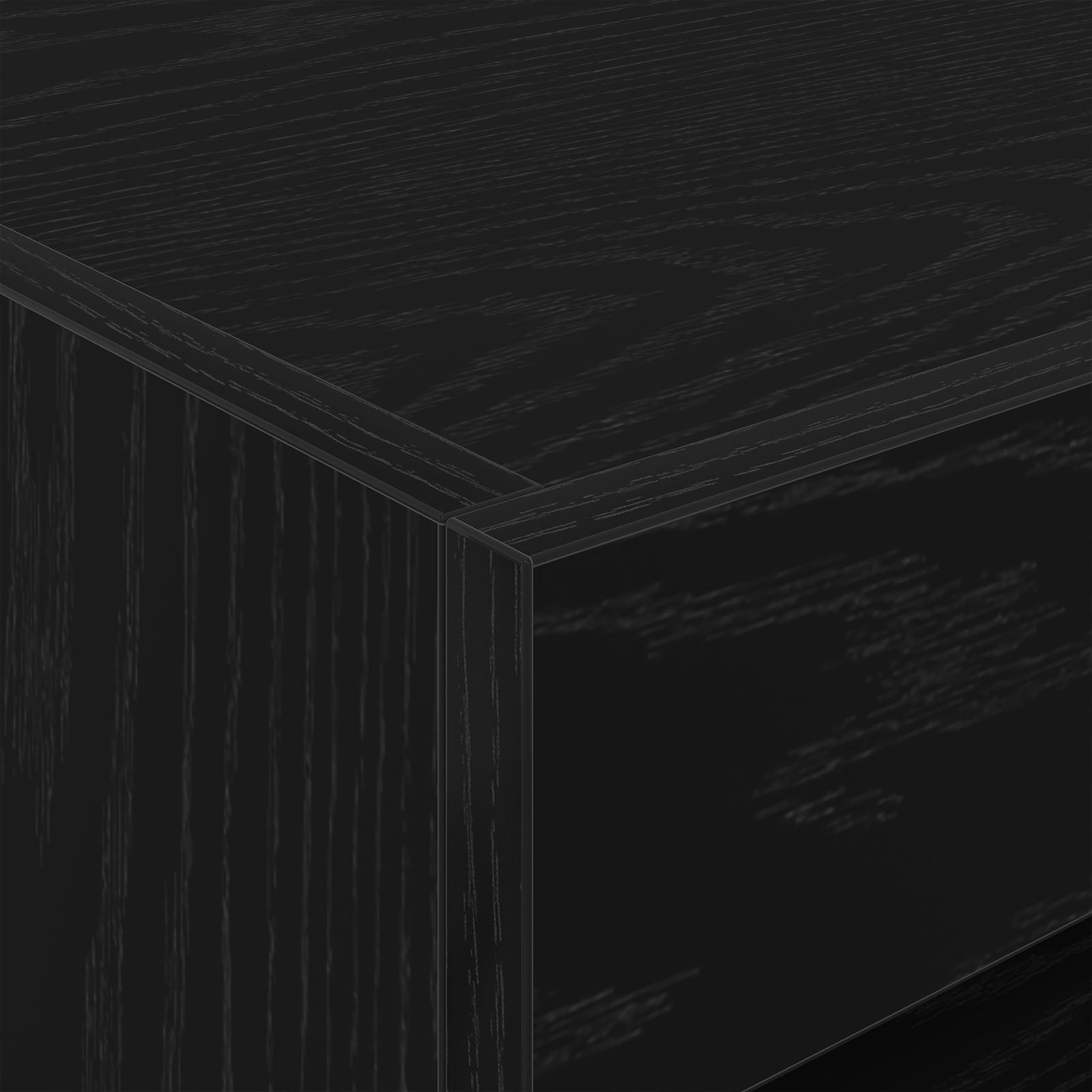 Bedside Cabinet with LED Lights Black Oak 50x40x45 cm - Image 10