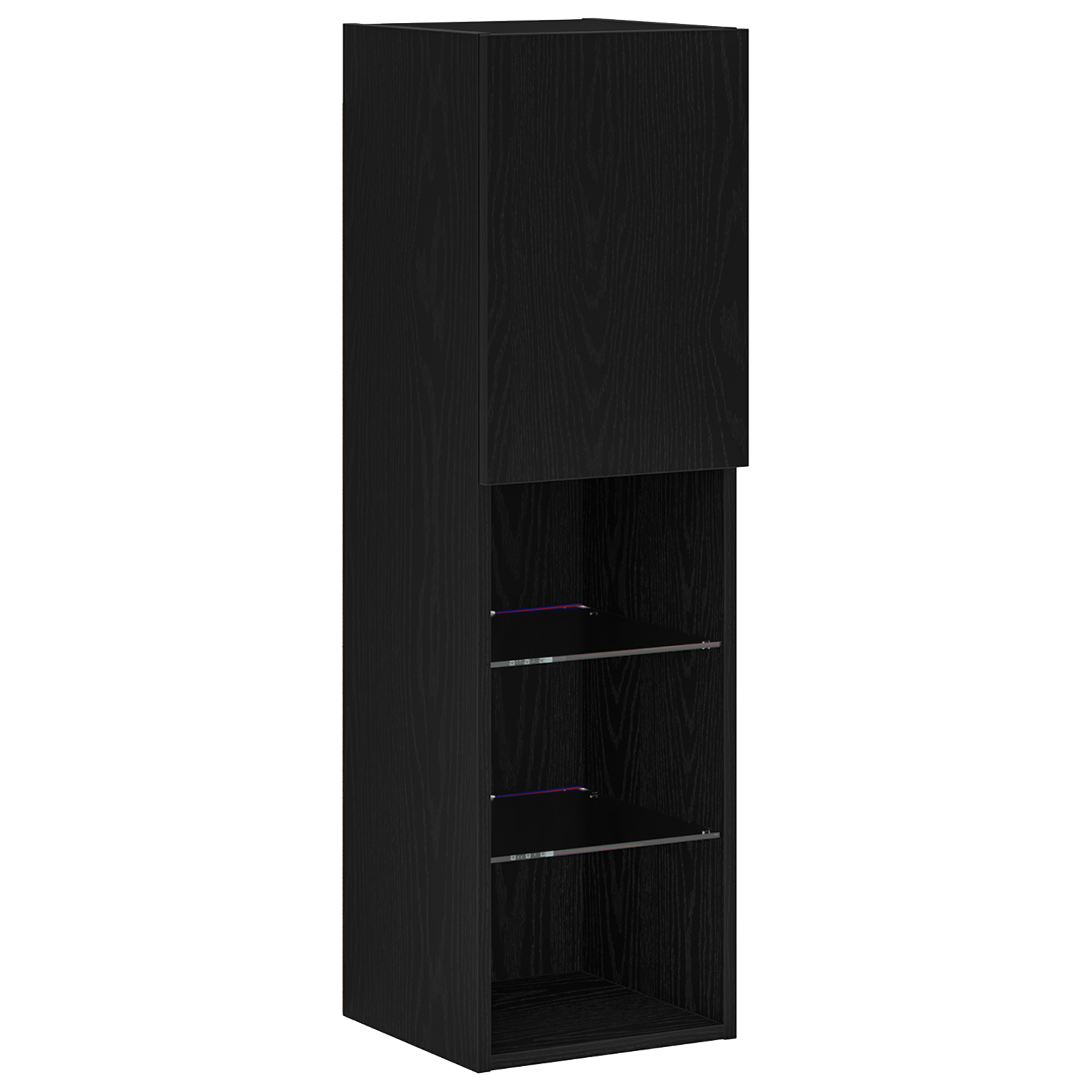 LED TV Cabinet Black Oak 30,5x30x102 cm Engineered Wood - Image 2