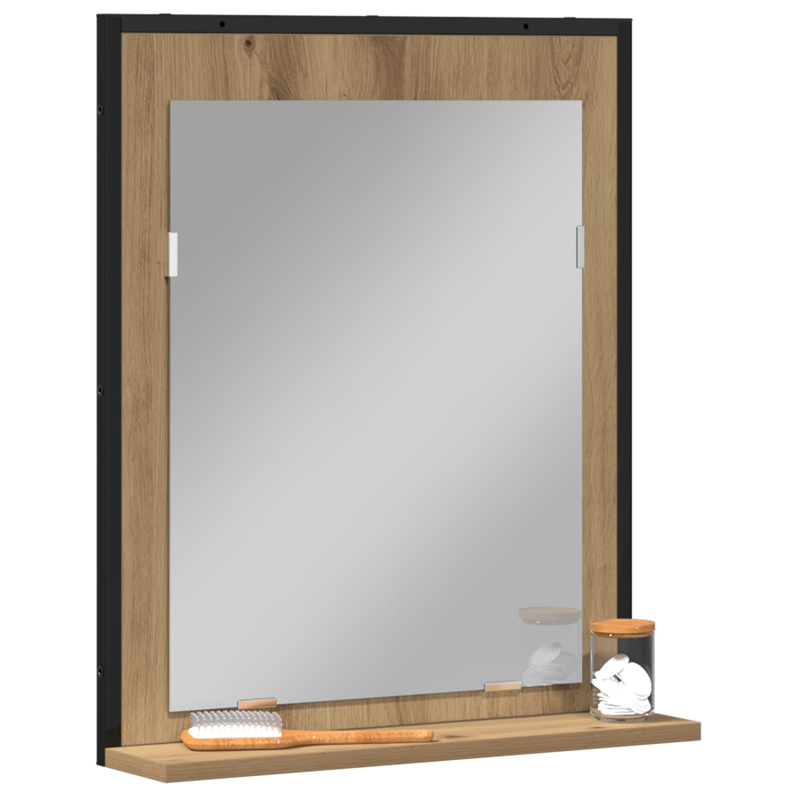 Thumbnail - vidaXL Badspiegel Artisan Eiche 50x12x60 cm Holzwerkstoff
