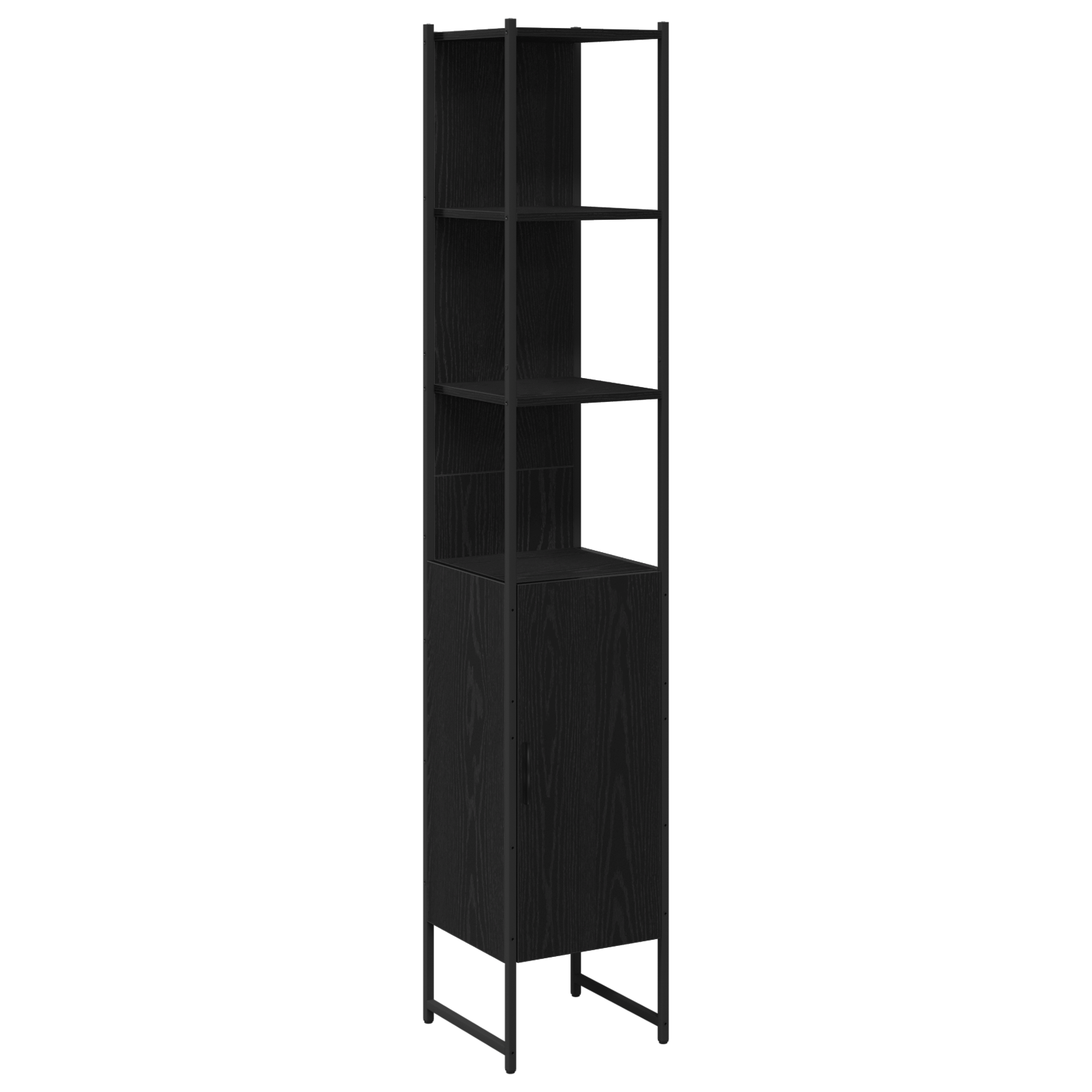 Bathroom Cabinet Black Oak 33x33x185,5 cm Engineered Wood - Image 2