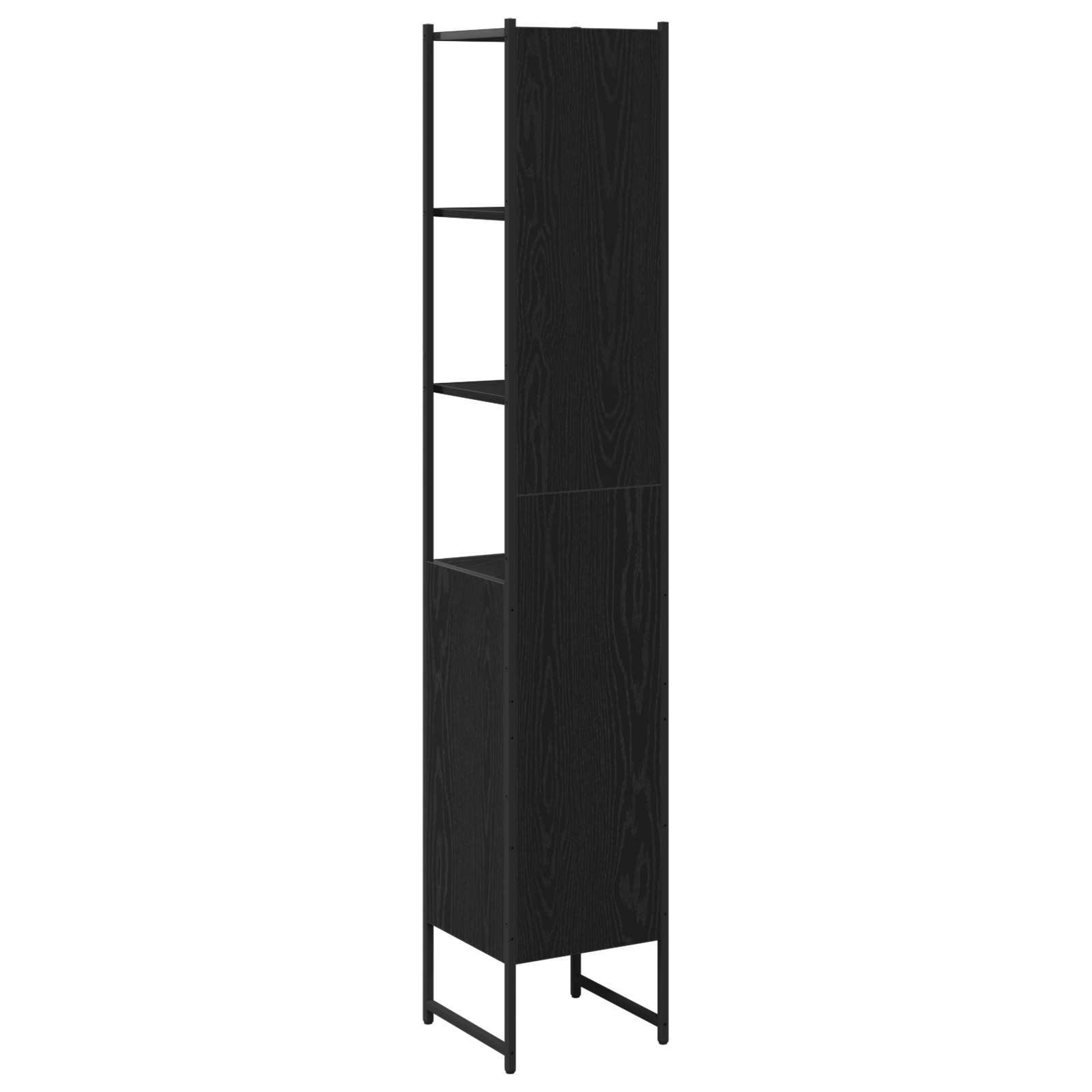 Bathroom Cabinet Black Oak 33x33x185,5 cm Engineered Wood - Image 8