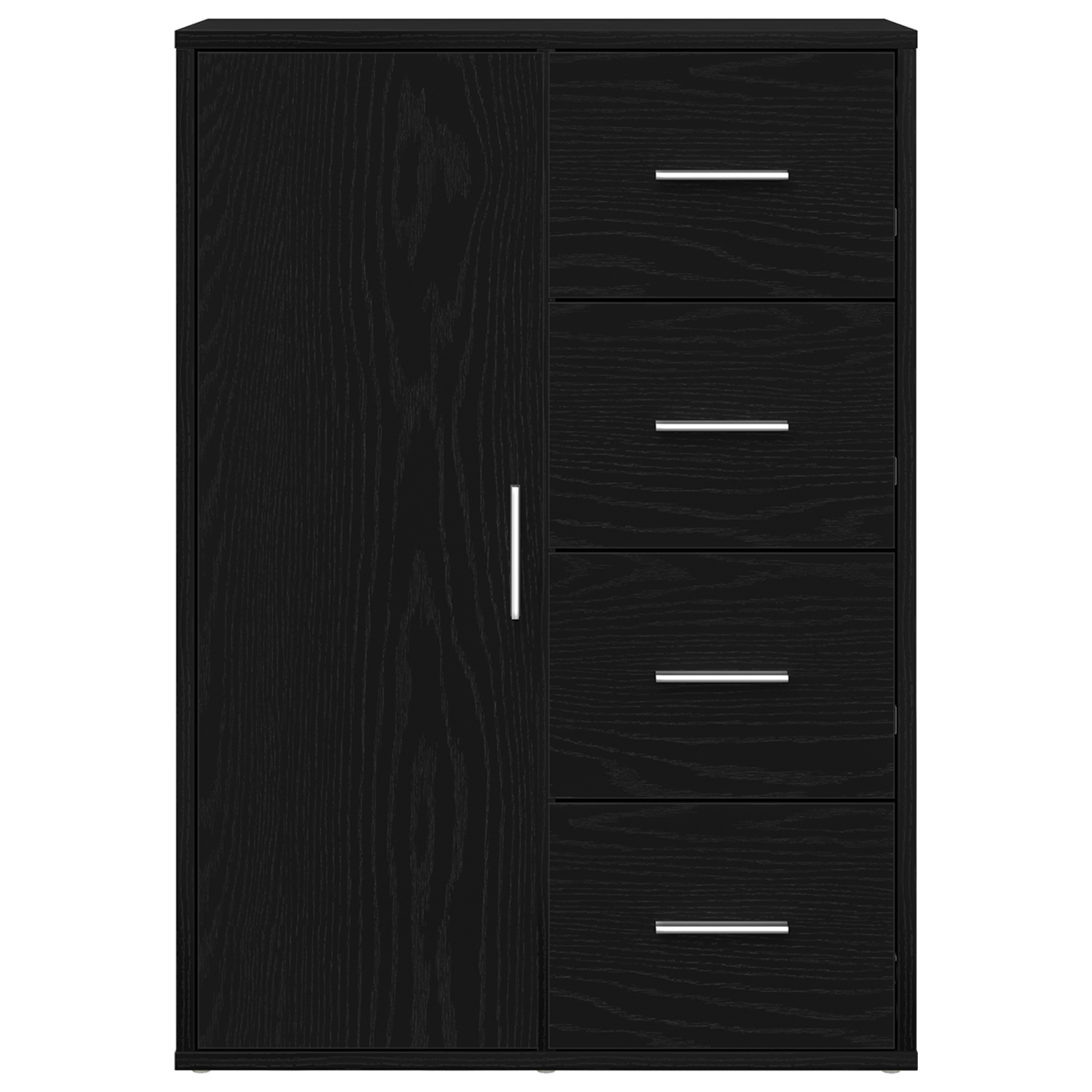 Sideboard Black Oak 60x31x84 cm Engineered Wood - Image 2