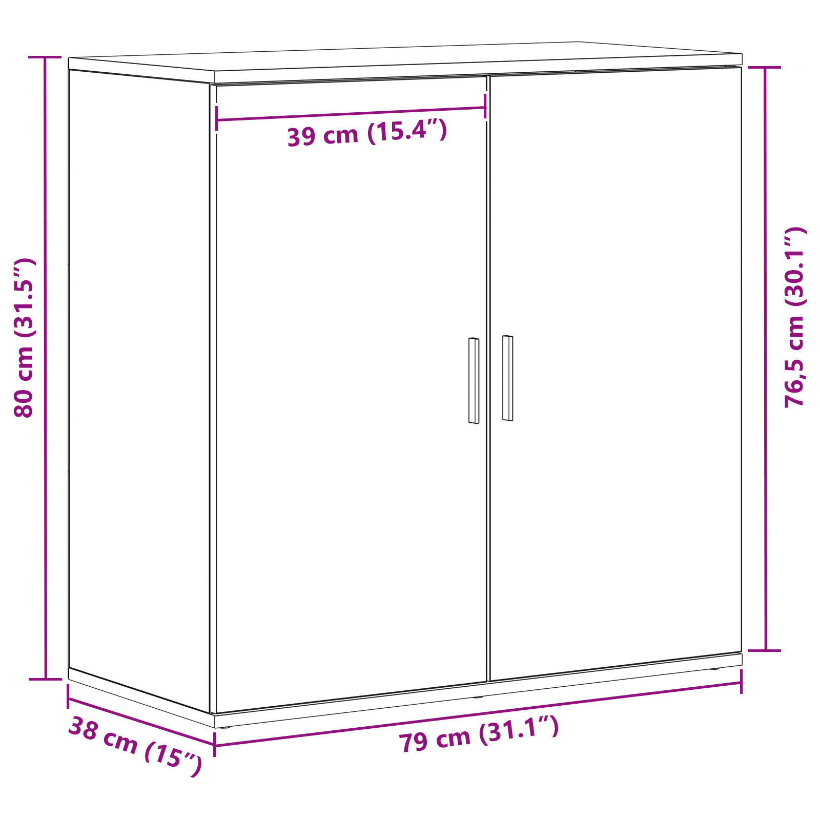 Sideboard Artisan Oak 79x38x80 cm Engineered Wood - Image 8