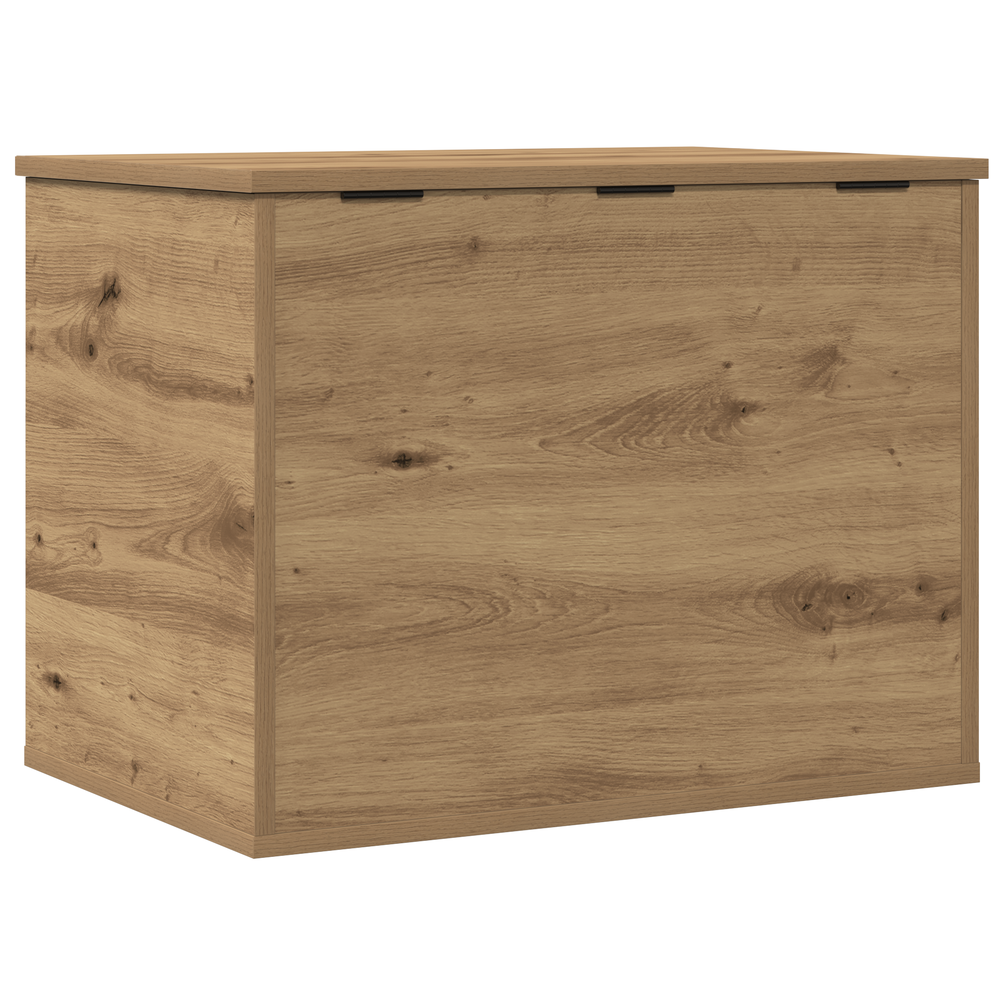 Storage Box with Lid Artisan Oak 60x42x46 cm Engineered Wood - Image 8