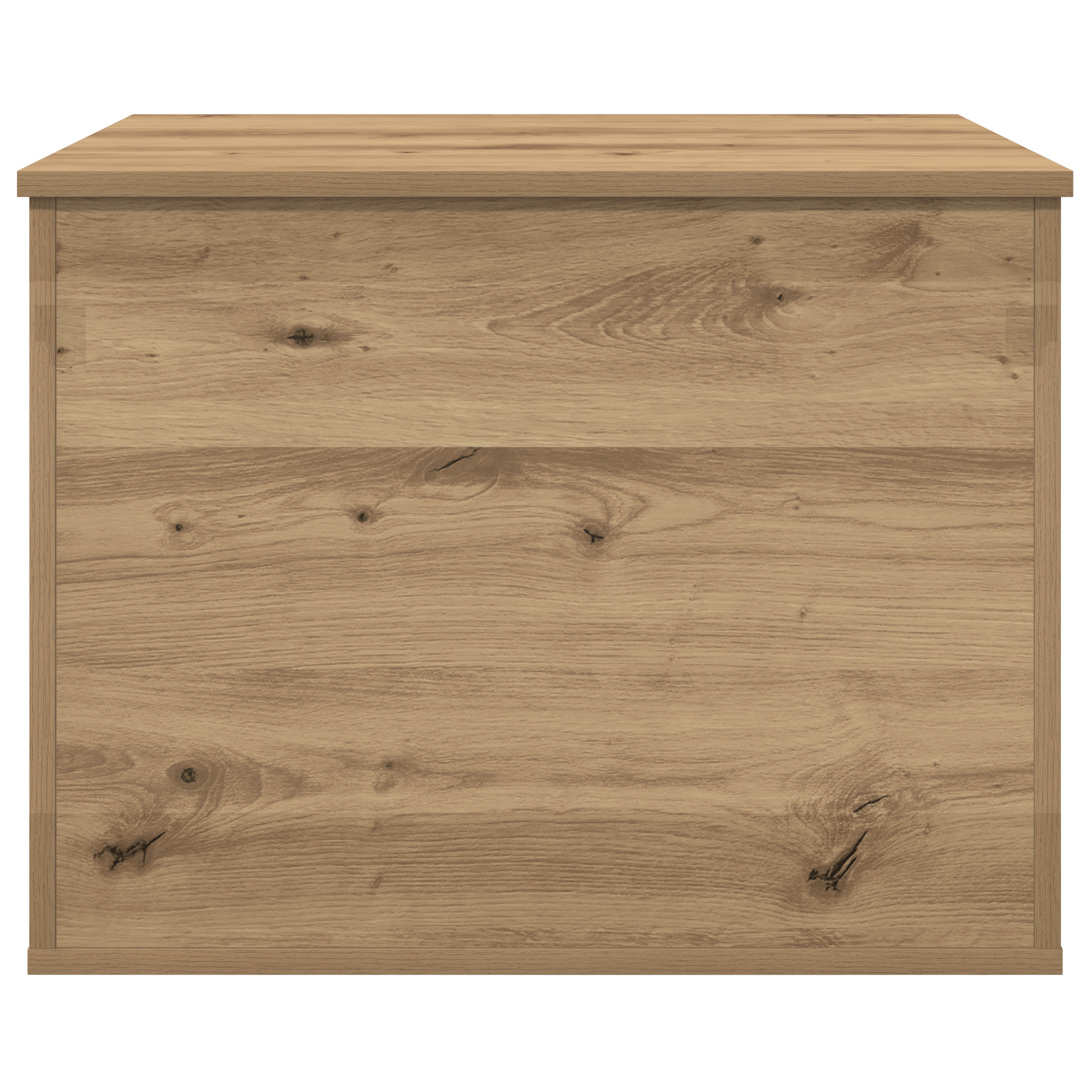 Storage Box with Lid Artisan Oak 60x42x46 cm Engineered Wood - Image 6