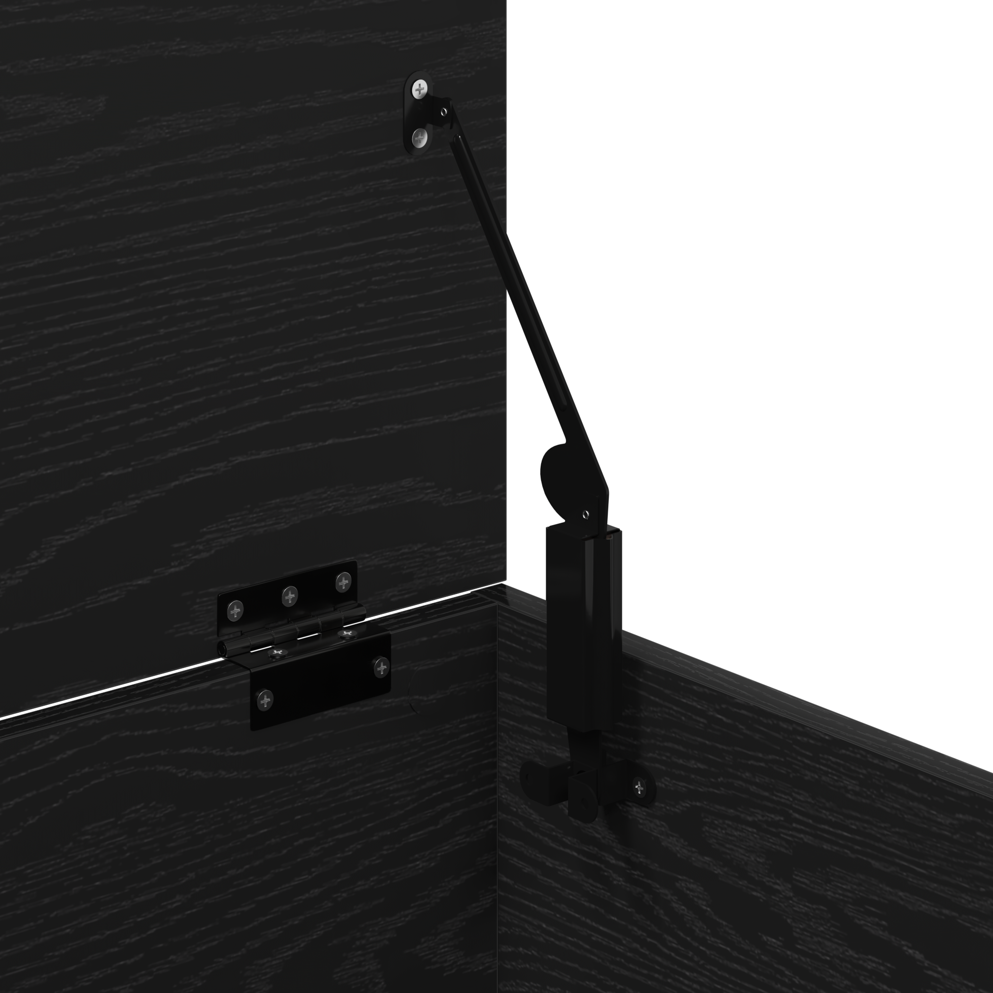 Storage Box with Lid Black Oak 60x42x46 cm Engineered Wood - Image 9