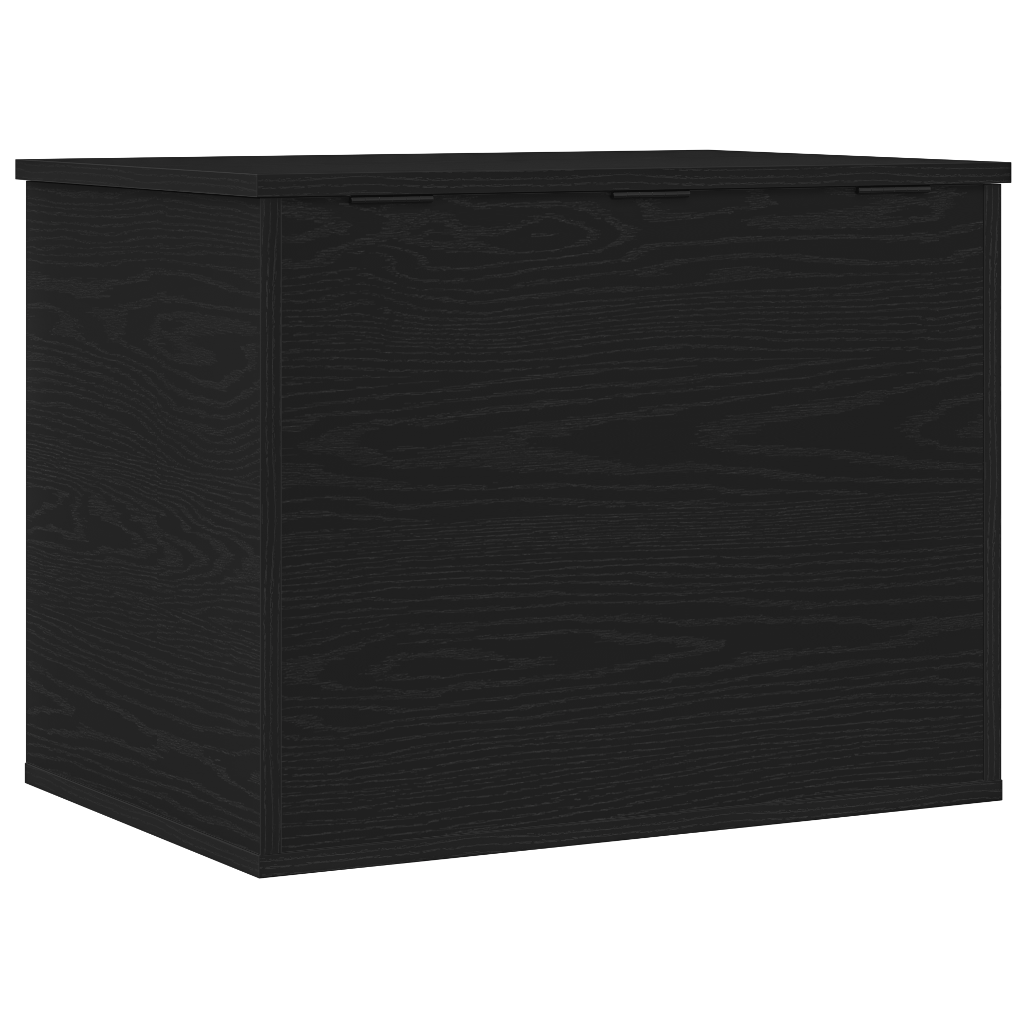 Storage Box with Lid Black Oak 60x42x46 cm Engineered Wood - Image 8