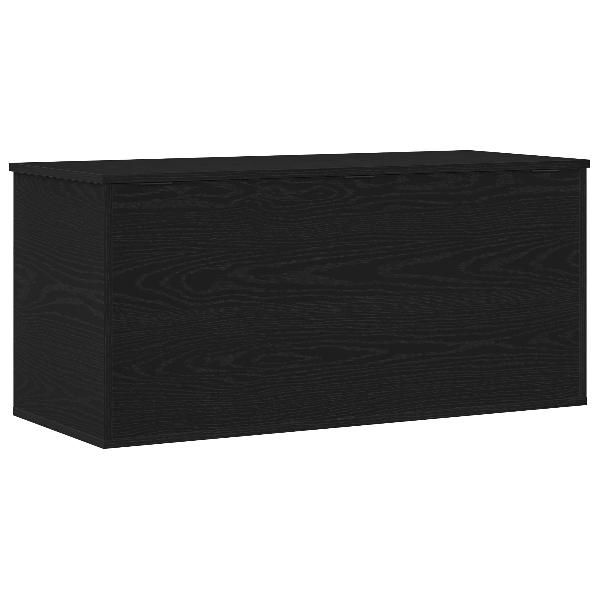 Storage Box with Lid Black Oak 100x42x46 cm Engineered Wood - Image 8