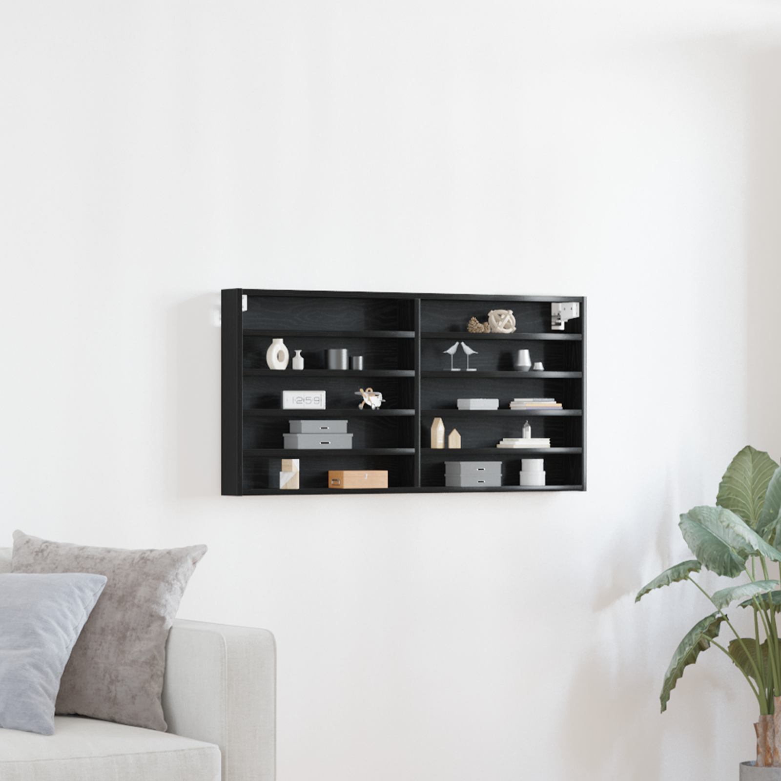 Sieninė spintelė Juoda ąžuolo medienos masyvas