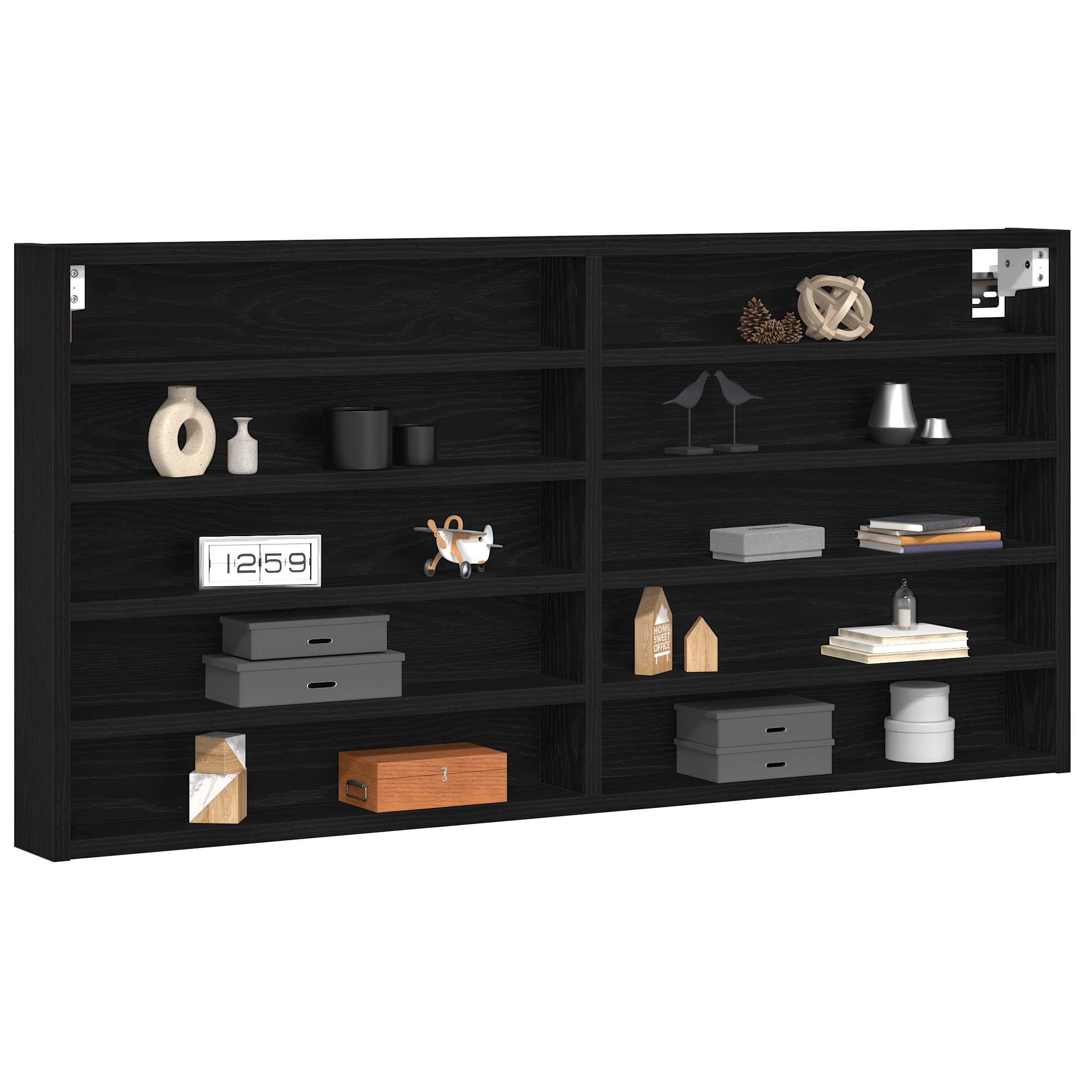 Sieninė spintelė Juoda ąžuolo medienos masyvas - Image 3