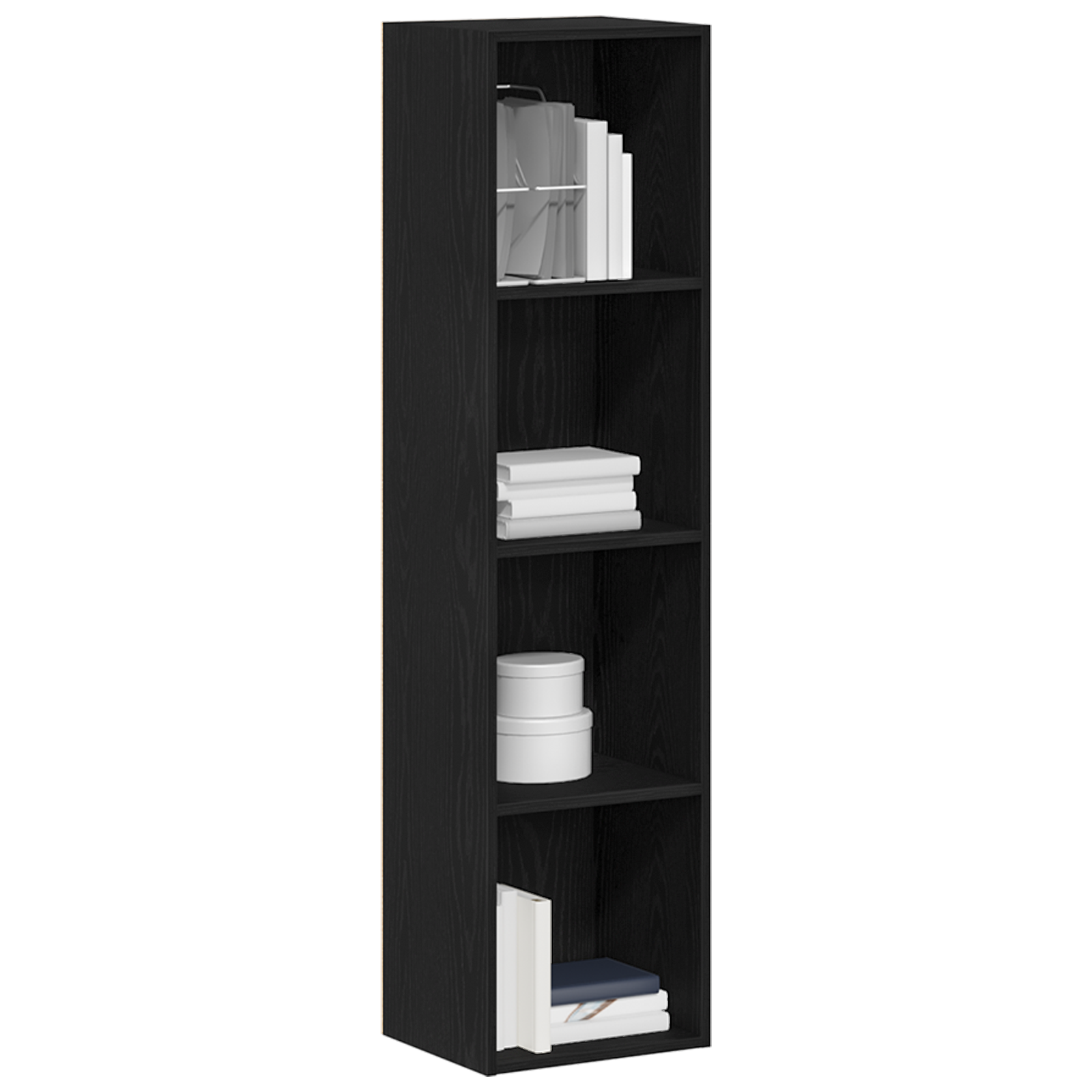 Bookcase Black Oak 36x30x143 cm Engineered Wood - Image 3