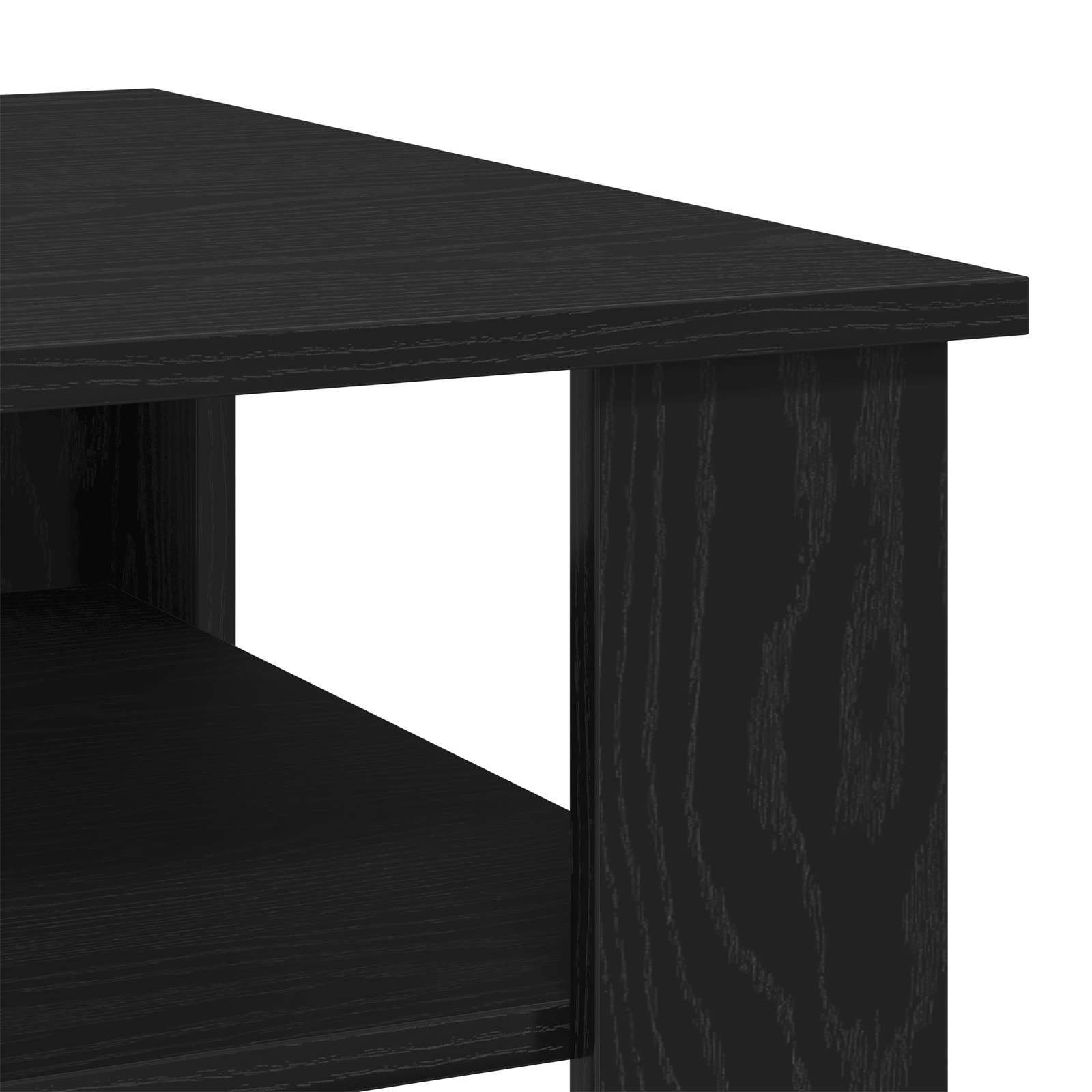 Black Oak Coffee Table 60x60x42 cm Made of Engineered Wood - Image 8