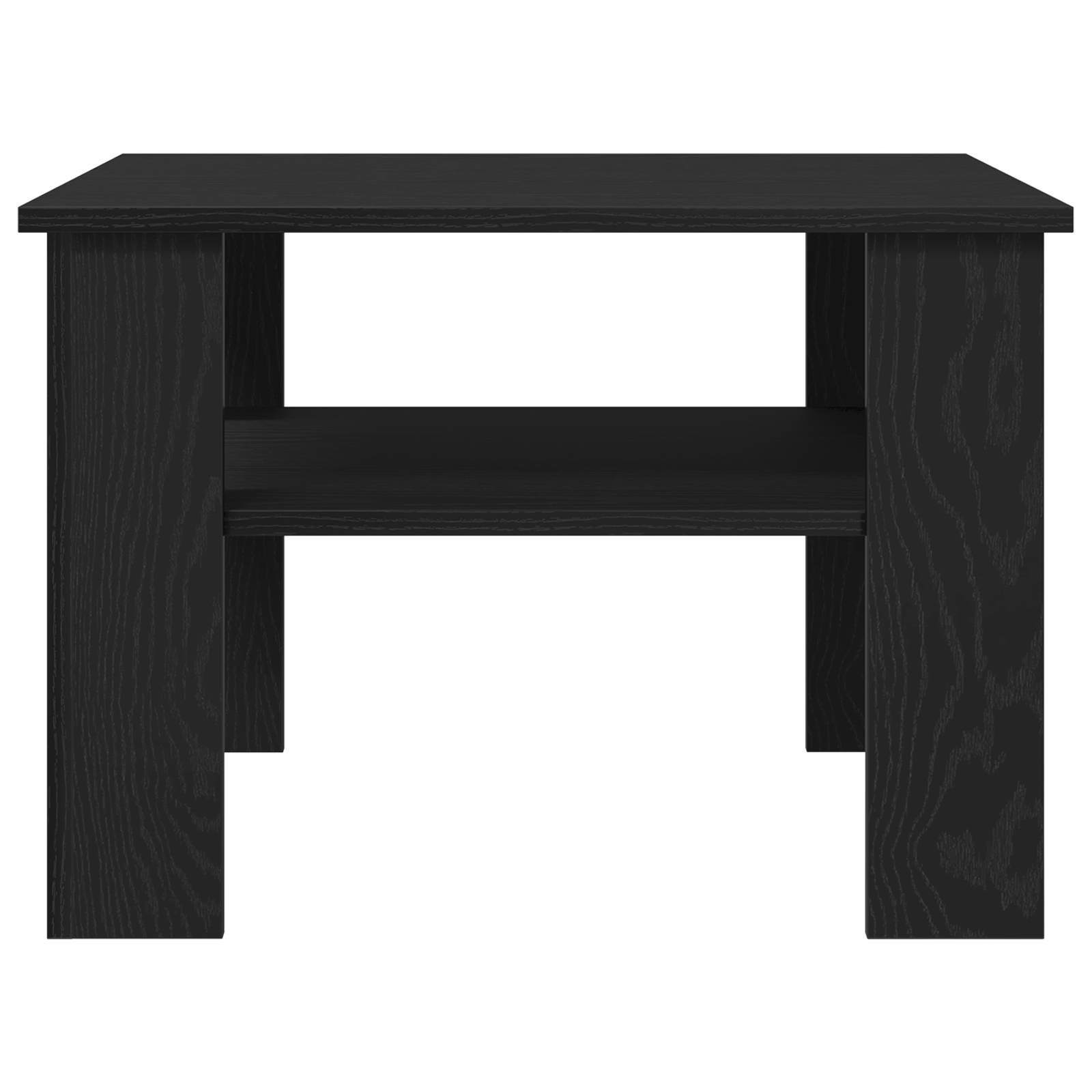 Black Oak Coffee Table 60x60x42 cm Made of Engineered Wood - Image 6