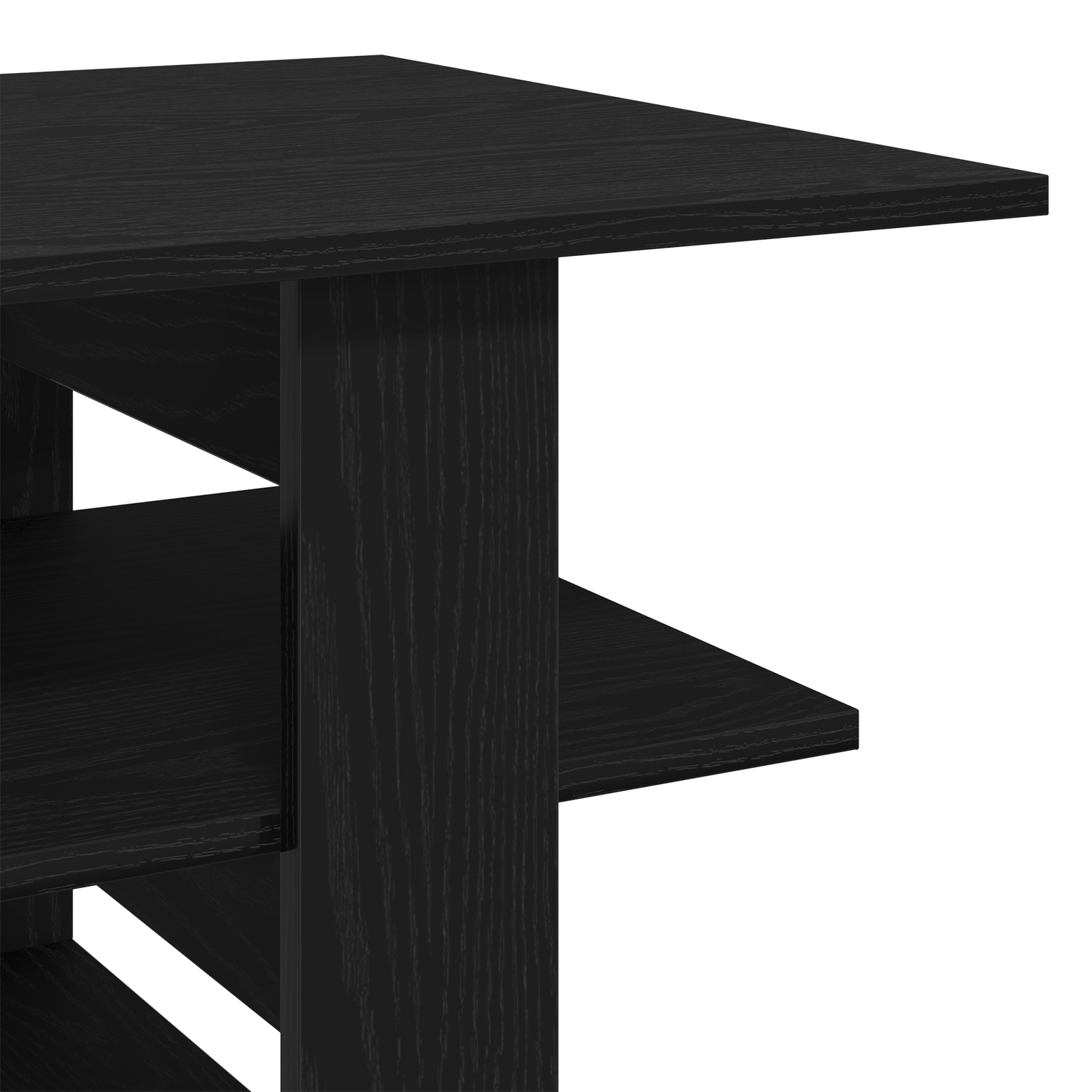 Coffee Table Black Oak 102x55x42 cm Engineered Wood - Image 8