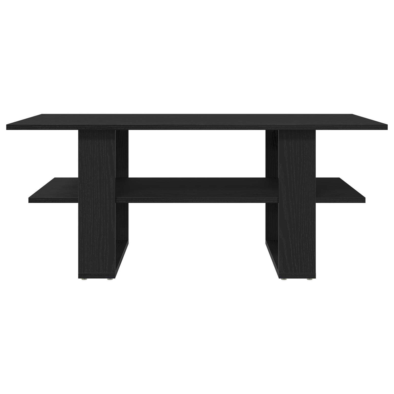 Coffee Table Black Oak 102x55x42 cm Engineered Wood - Image 6