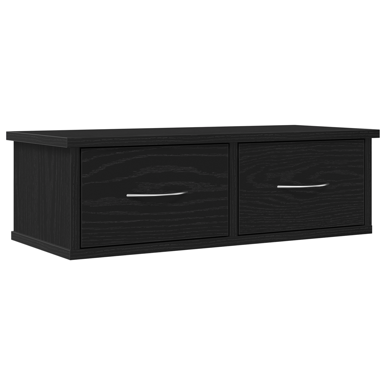 Wall-mounted Drawer Shelf Black Oak 60x26x18,5cm Engineered Wood - Image 2