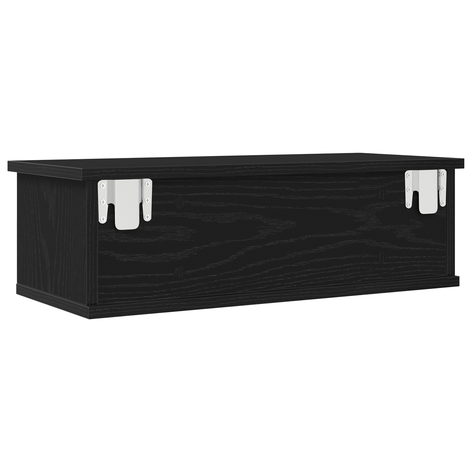 Wall-mounted Drawer Shelf Black Oak 60x26x18,5cm Engineered Wood - Image 6