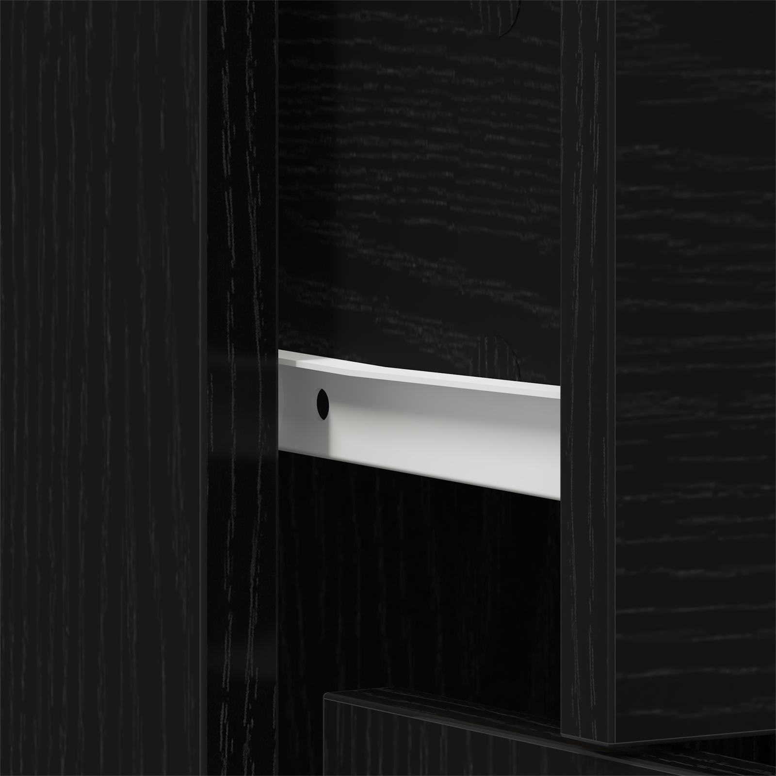 Black Oak Sideboard 60x30x75 cm Made of Engineered Wood - Image 10