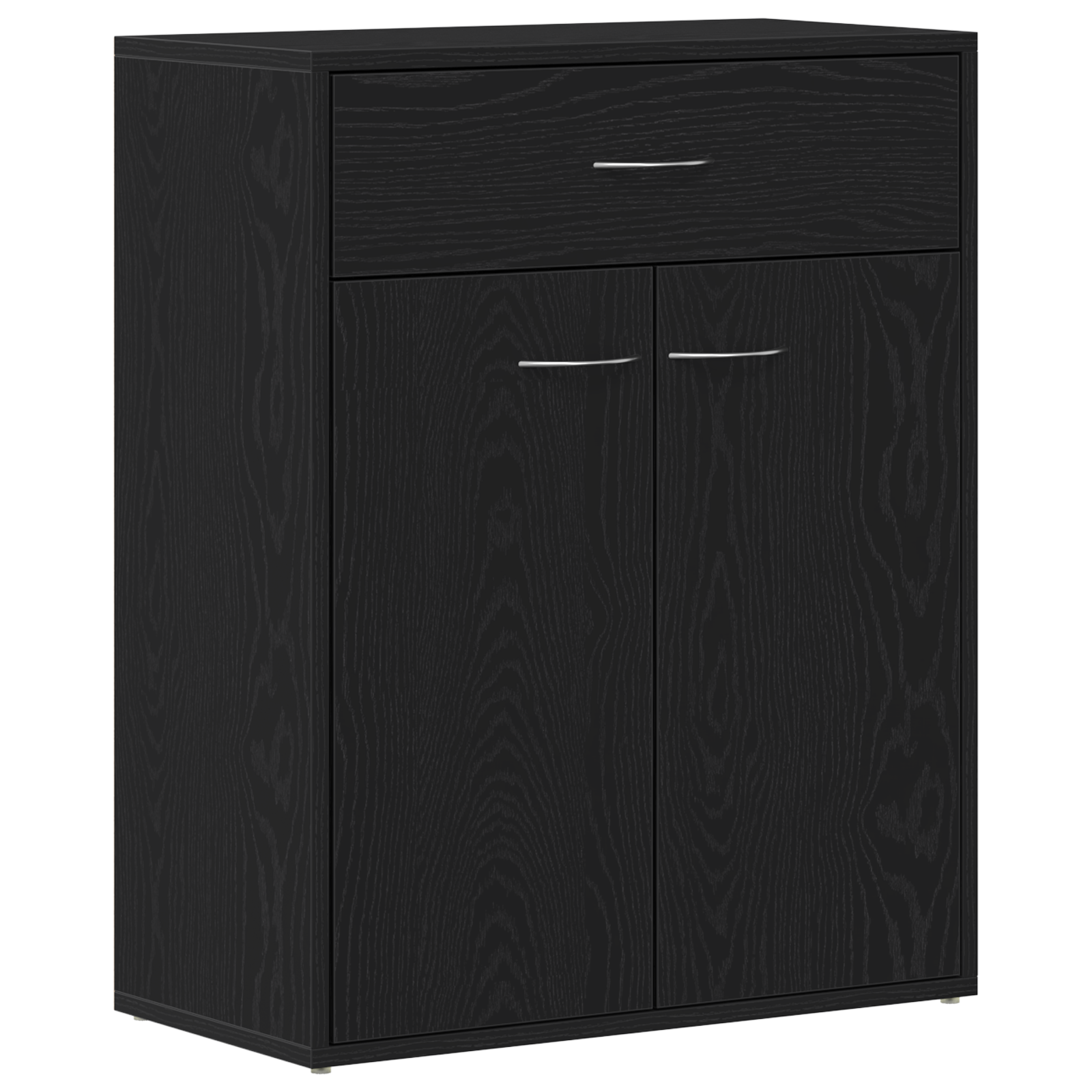 Black Oak Sideboard 60x30x75 cm Made of Engineered Wood - Image 2