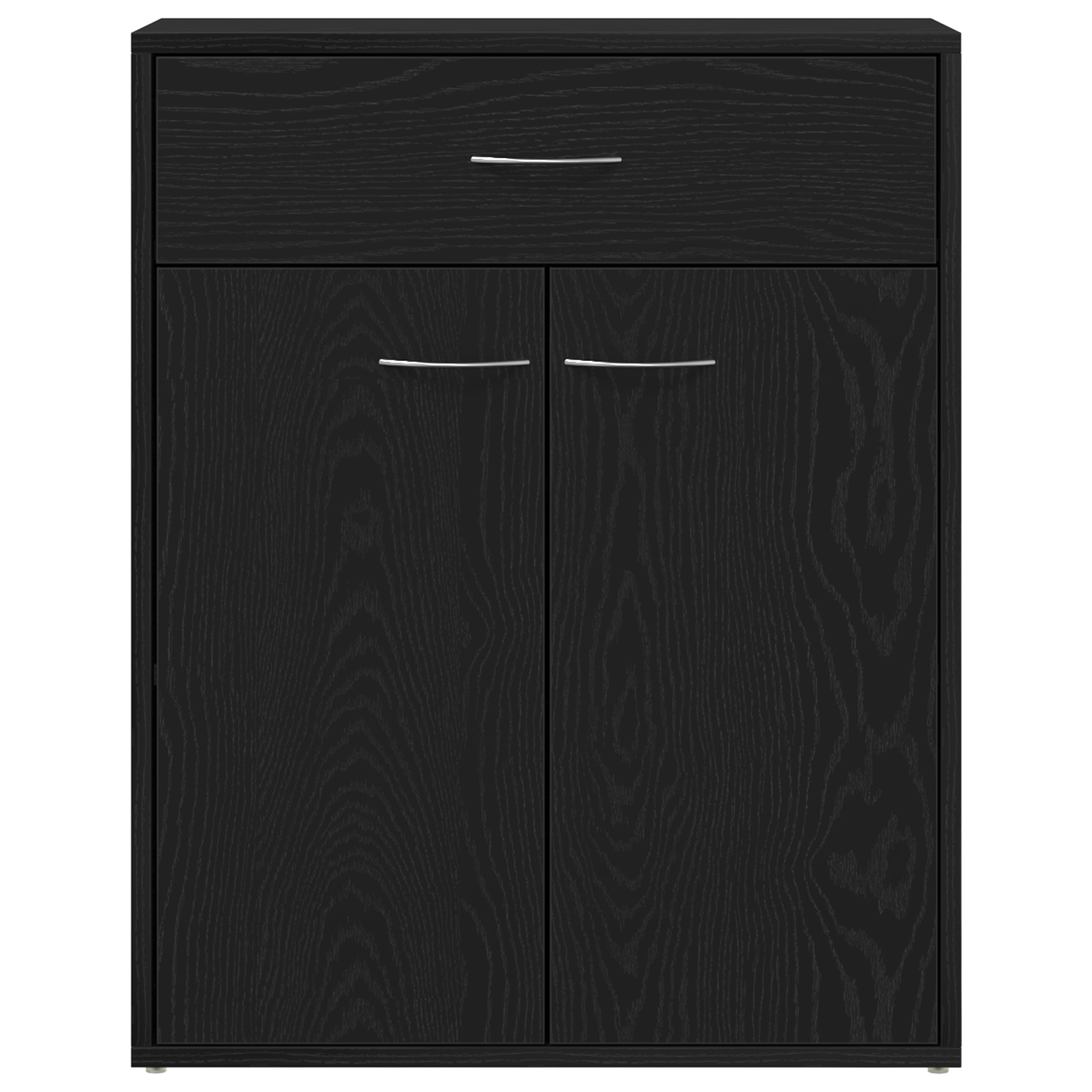 Black Oak Sideboard 60x30x75 cm Made of Engineered Wood - Image 7