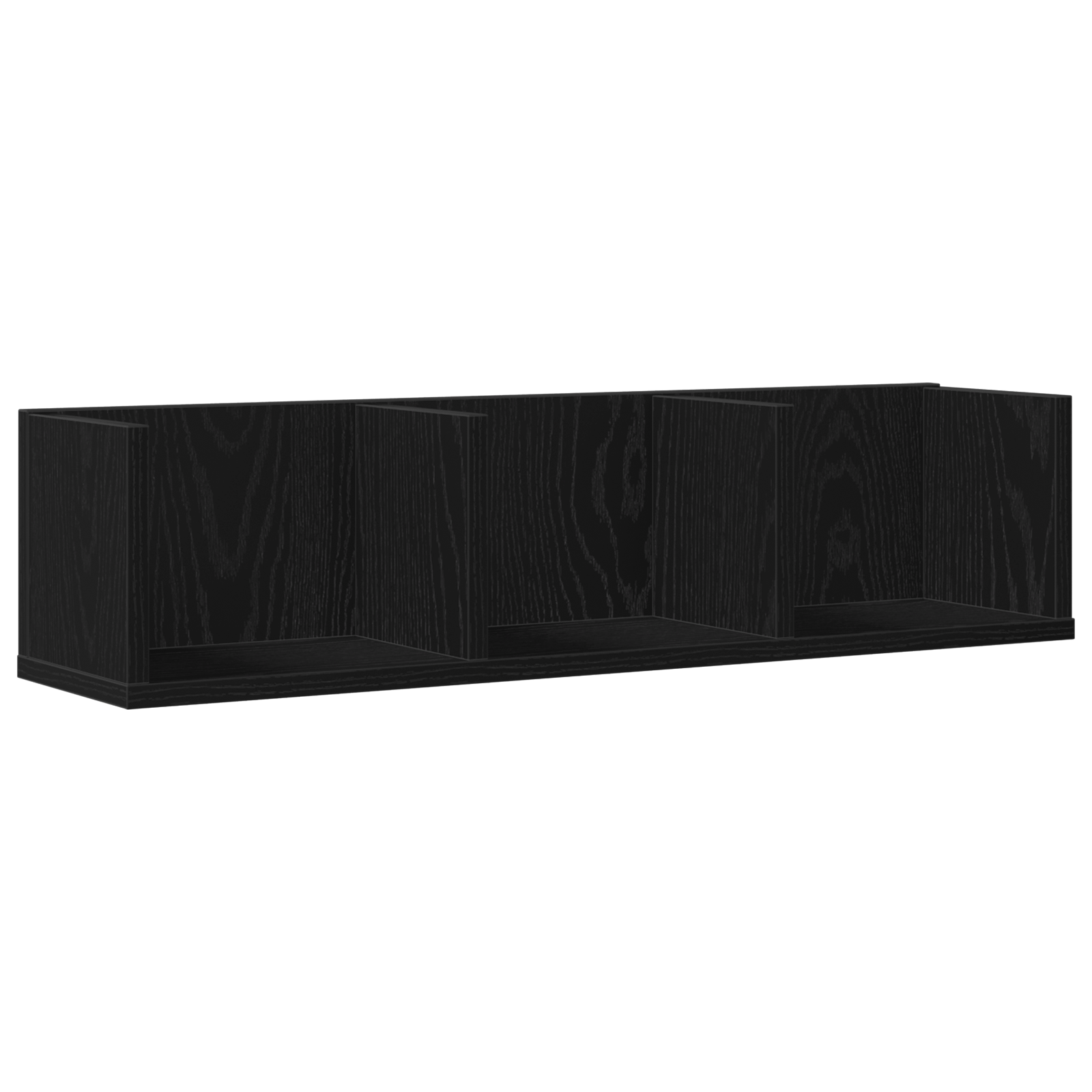 CD Wall Shelf - Black Oak, 75x18x18 cm, Made of Engineered Wood - Image 2