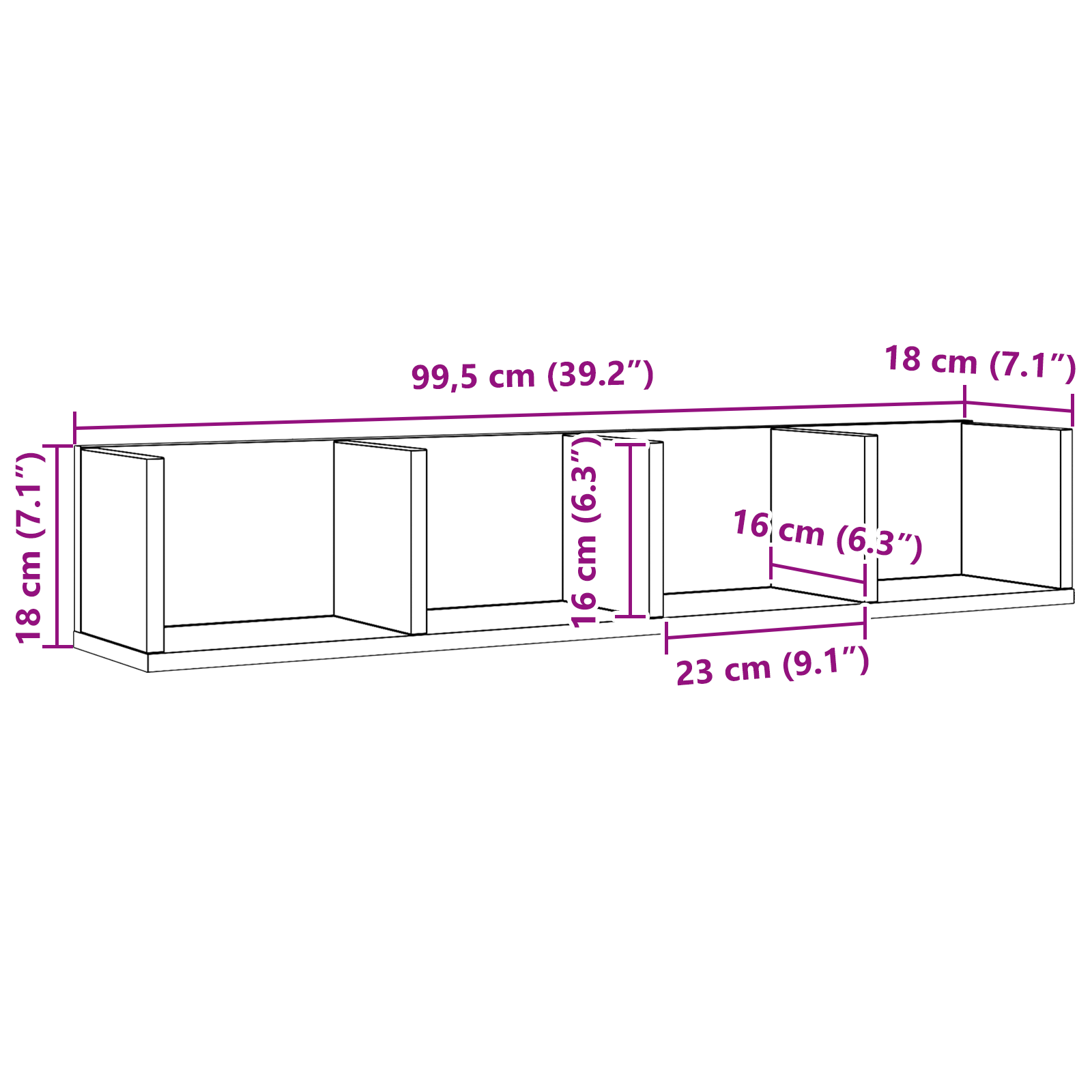 Estante de Pared para CD Estantería Colgante Balda Madera Contrachapada vidaXL - Imagen 63 de 86