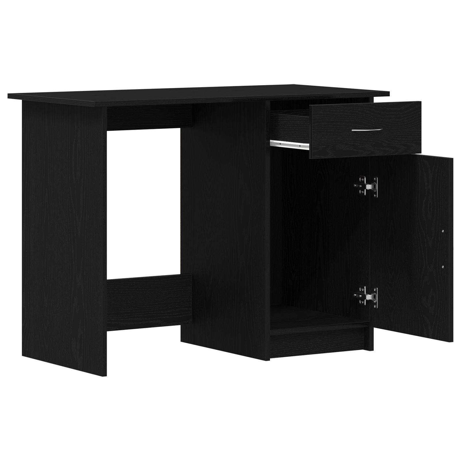 Desk Black Oak Engineered Wood 100x50x76 cm Durable - Image 5