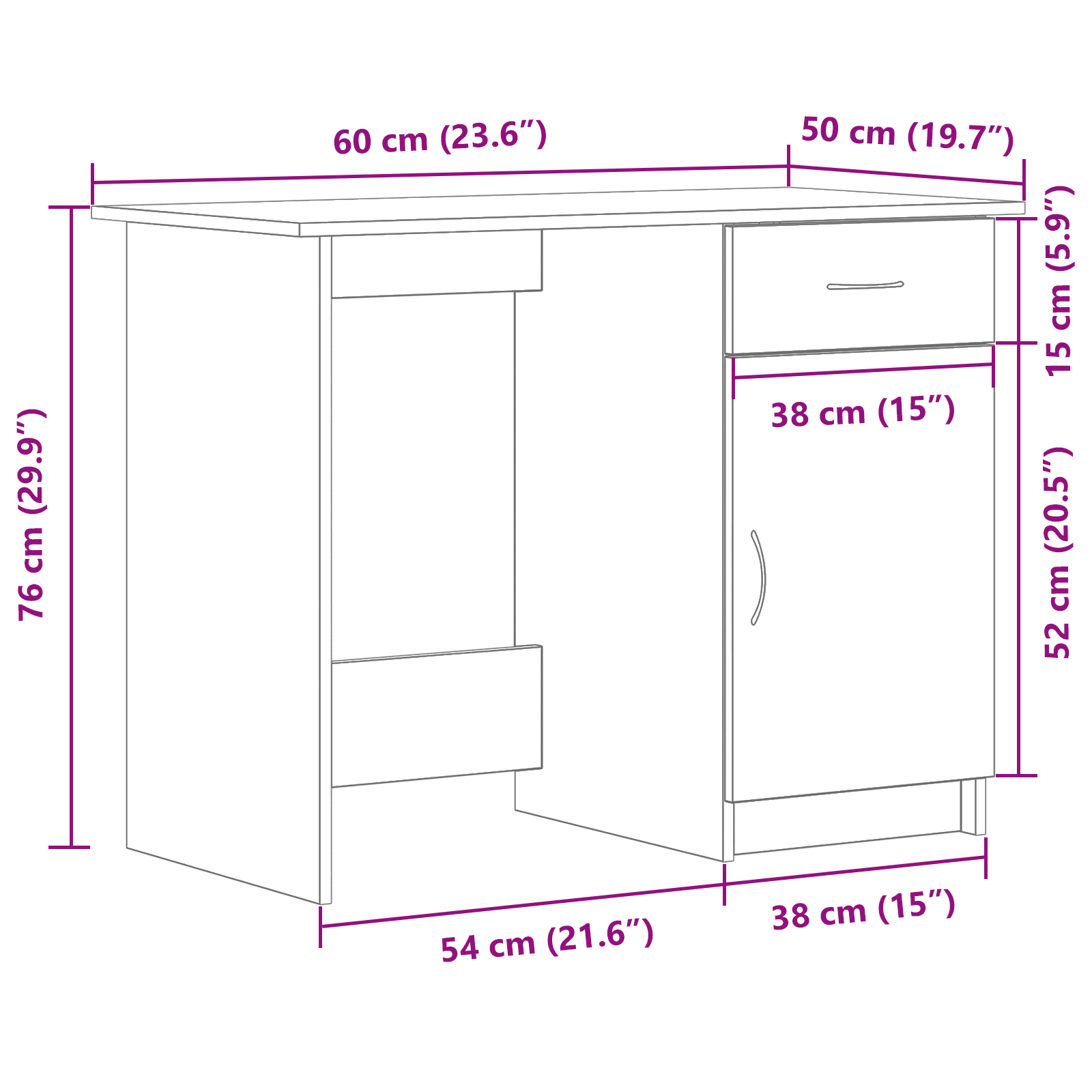Desk Black Oak Engineered Wood 100x50x76 cm Durable - Image 11
