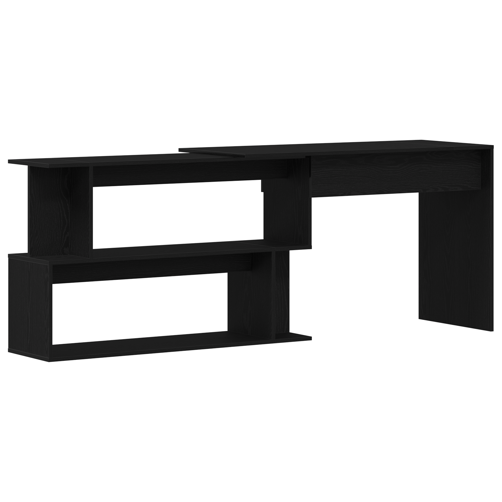 Desk in Black Oak - 200x50x76 cm, Made with Engineered Wood - Image 2