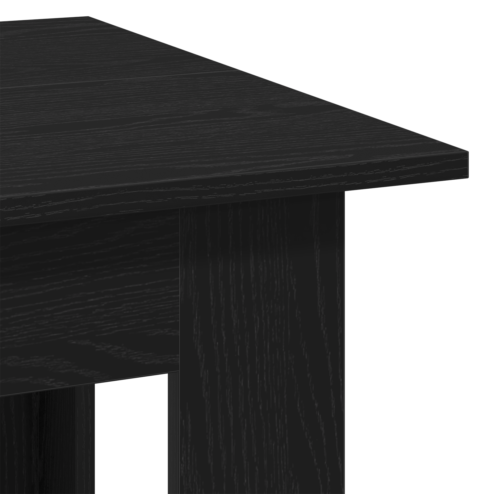 Black Oak Coffee Table, 100x60x42 cm, Made of Engineered Wood - Image 8