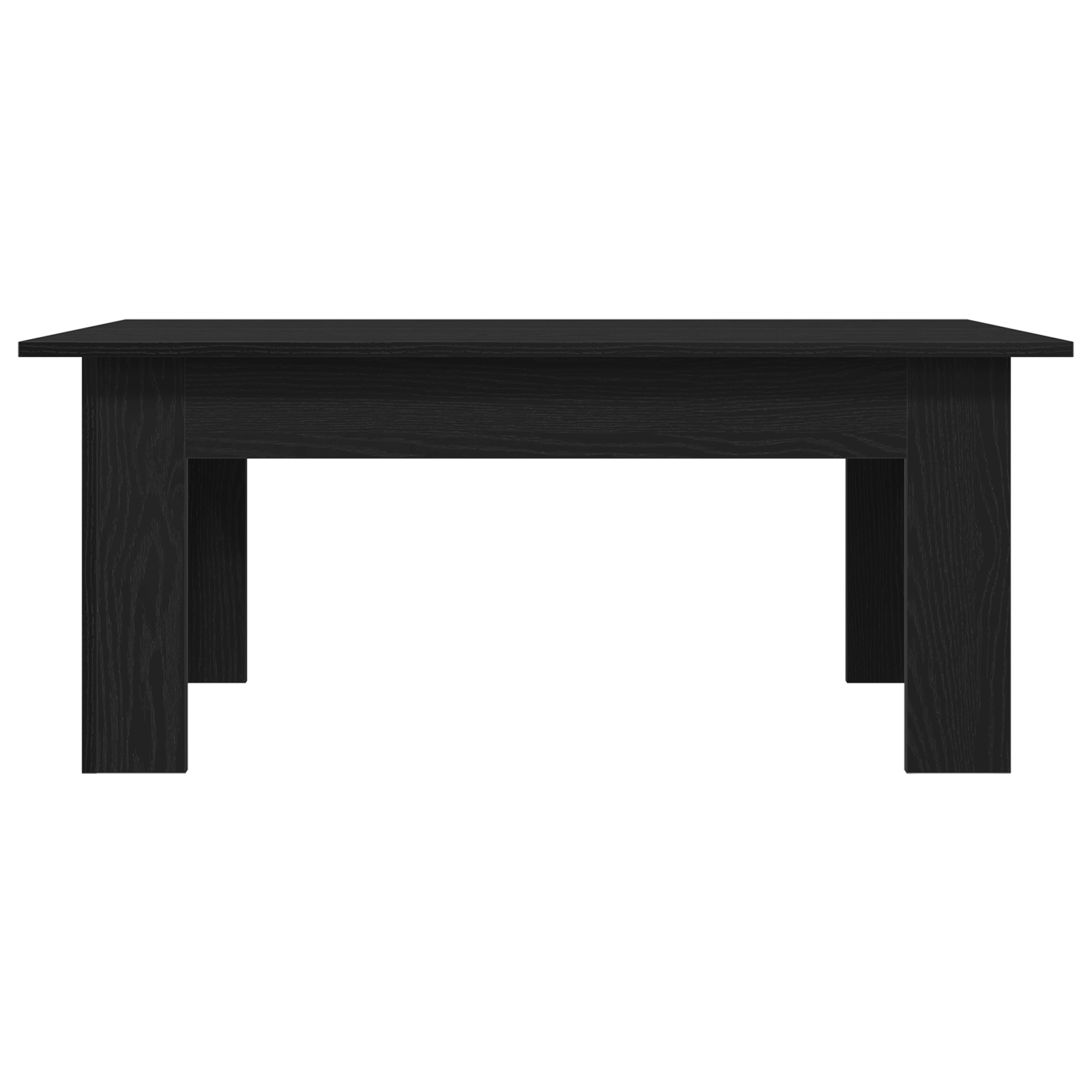 Black Oak Coffee Table, 100x60x42 cm, Made of Engineered Wood - Image 6