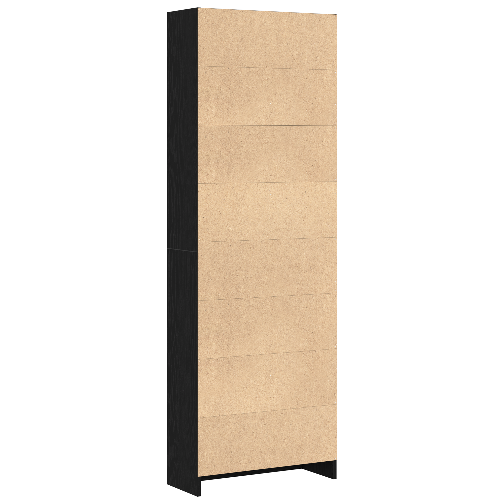 Juodo ąžuolo knygų lentyna - 60x24x176 cm - Image 7