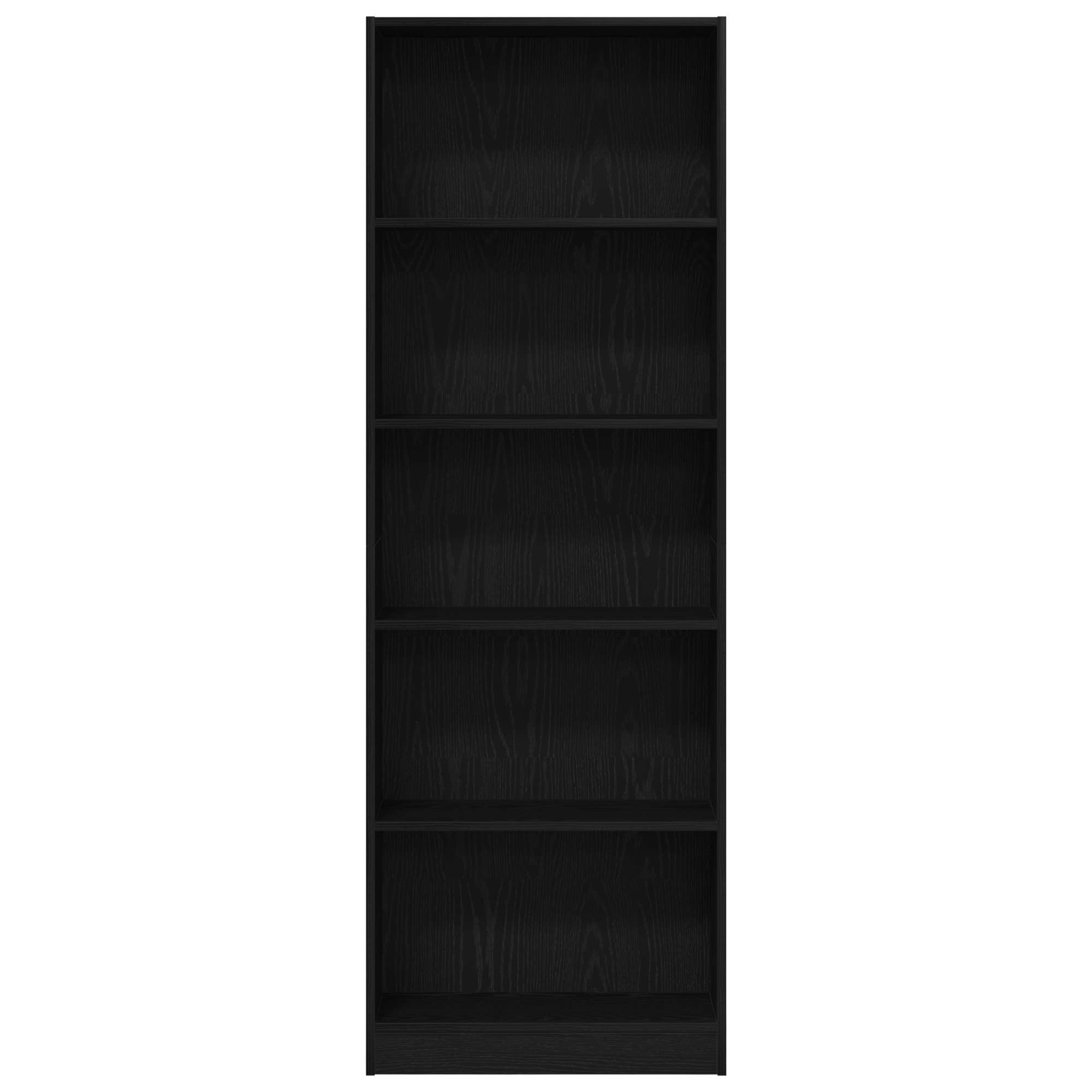 Juodo ąžuolo knygų lentyna - 60x24x176 cm - Image 5