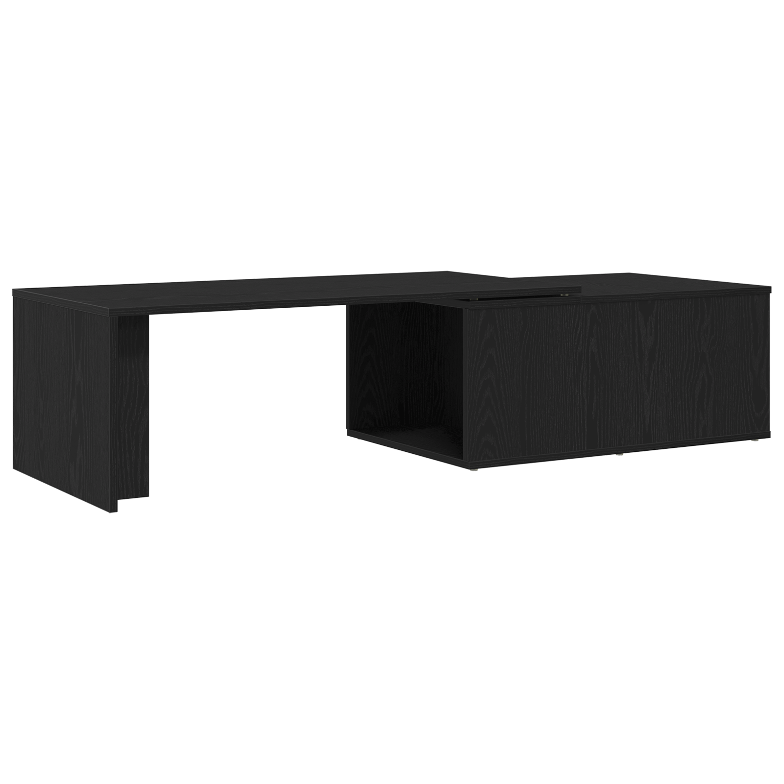Black Oak Coffee Table, 150x50x35 cm, Made of Engineered Wood - Image 2