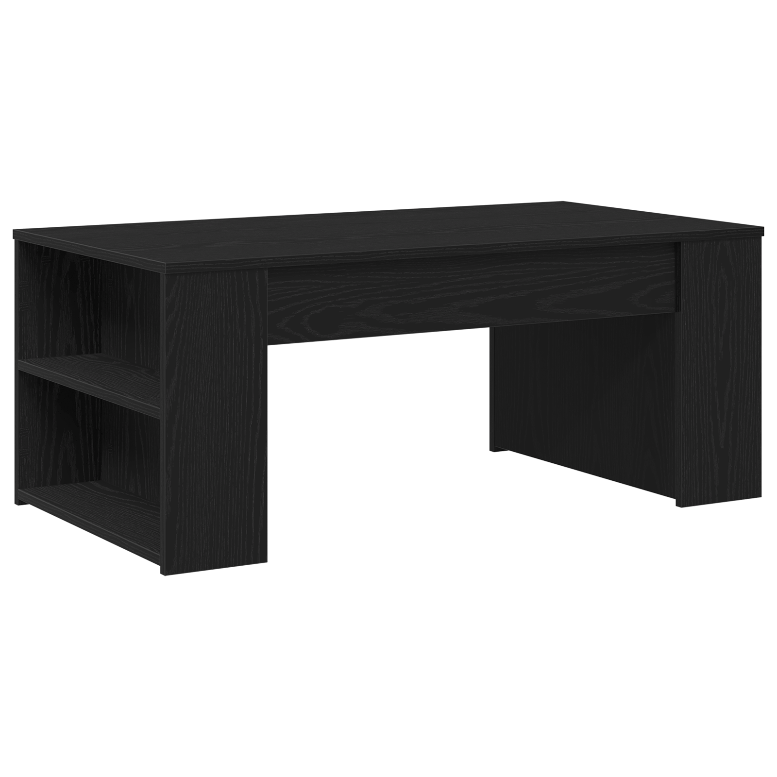 Coffee Table Black Oak 102x55x42 cm Engineered Wood - Image 5