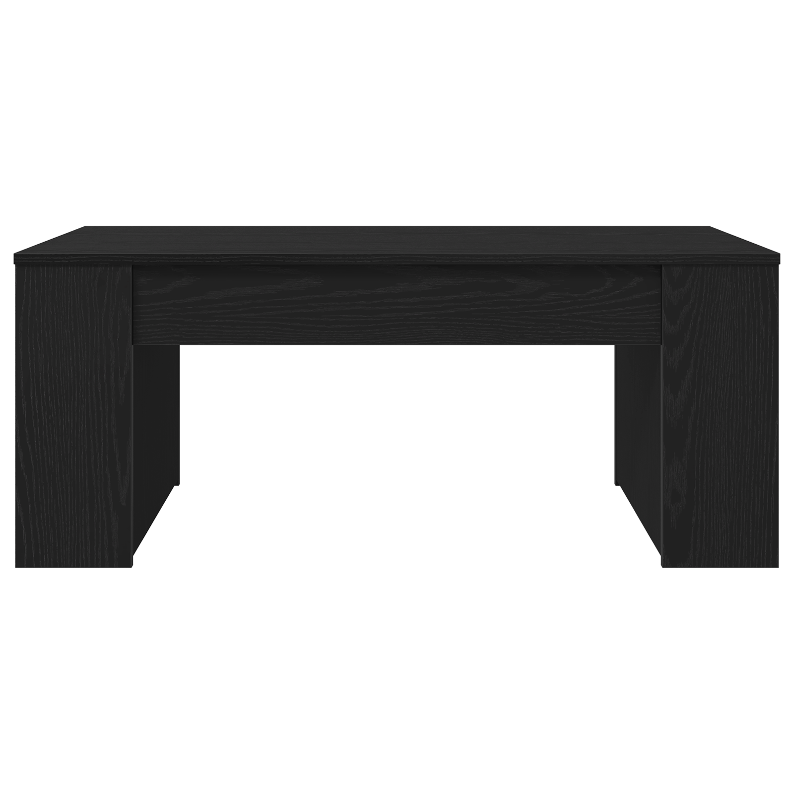 Coffee Table Black Oak 102x55x42 cm Engineered Wood - Image 6