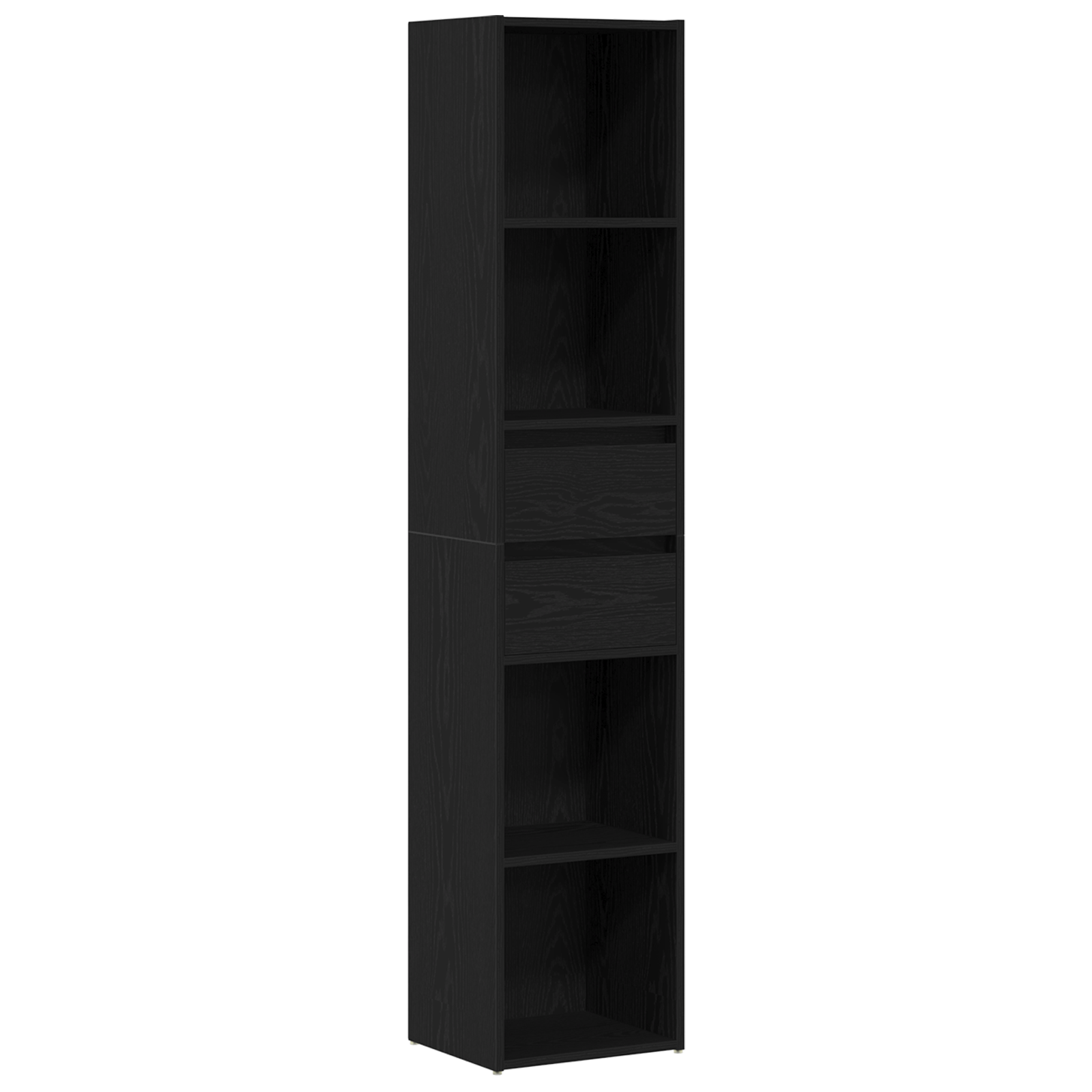 Book Cabinet Modular Black Oak 36x30x171 cm Engineered wood - Image 2