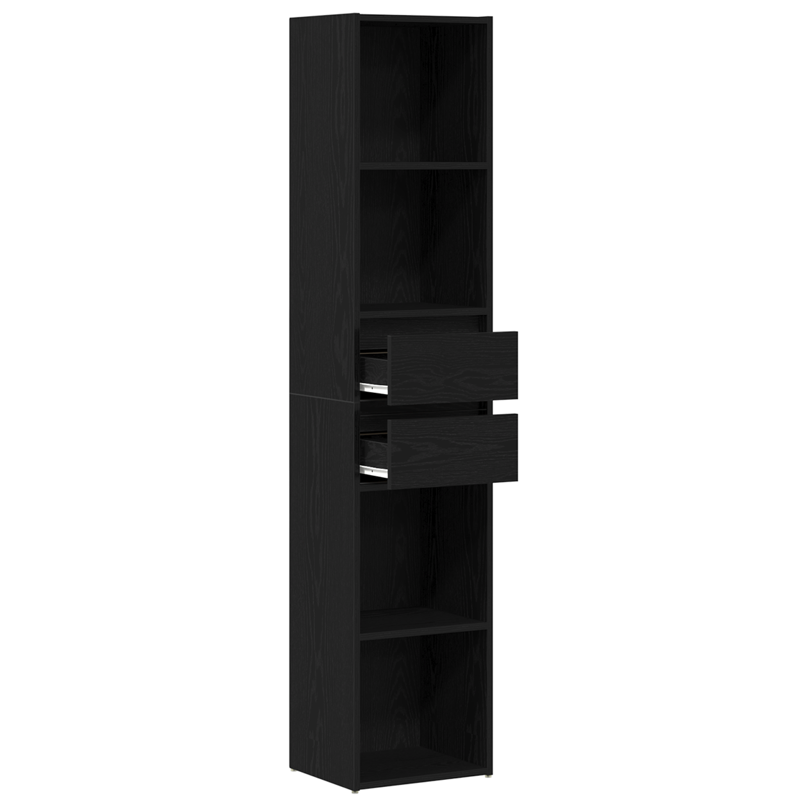 Book Cabinet Modular Black Oak 36x30x171 cm Engineered wood - Image 5