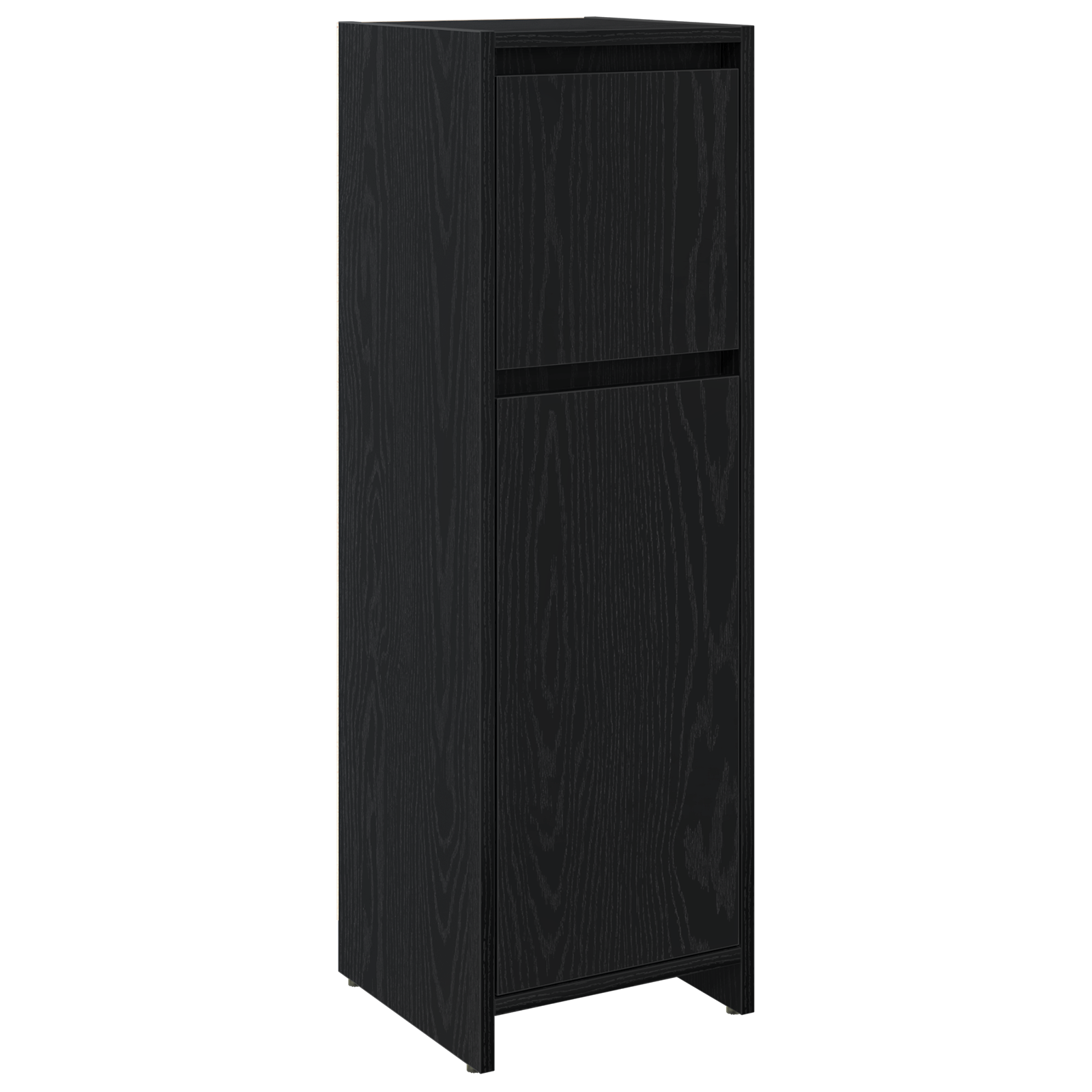 Bathroom Cabinet Black Oak 30x30x95 cm Engineered Wood - Image 2