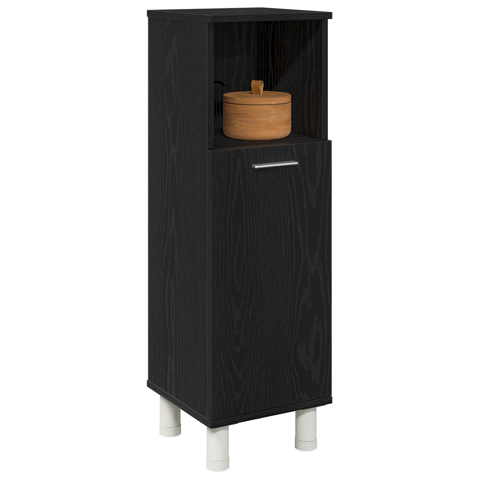 Bathroom Cabinet Black Oak Engineered wood with black oak finish - Image 3
