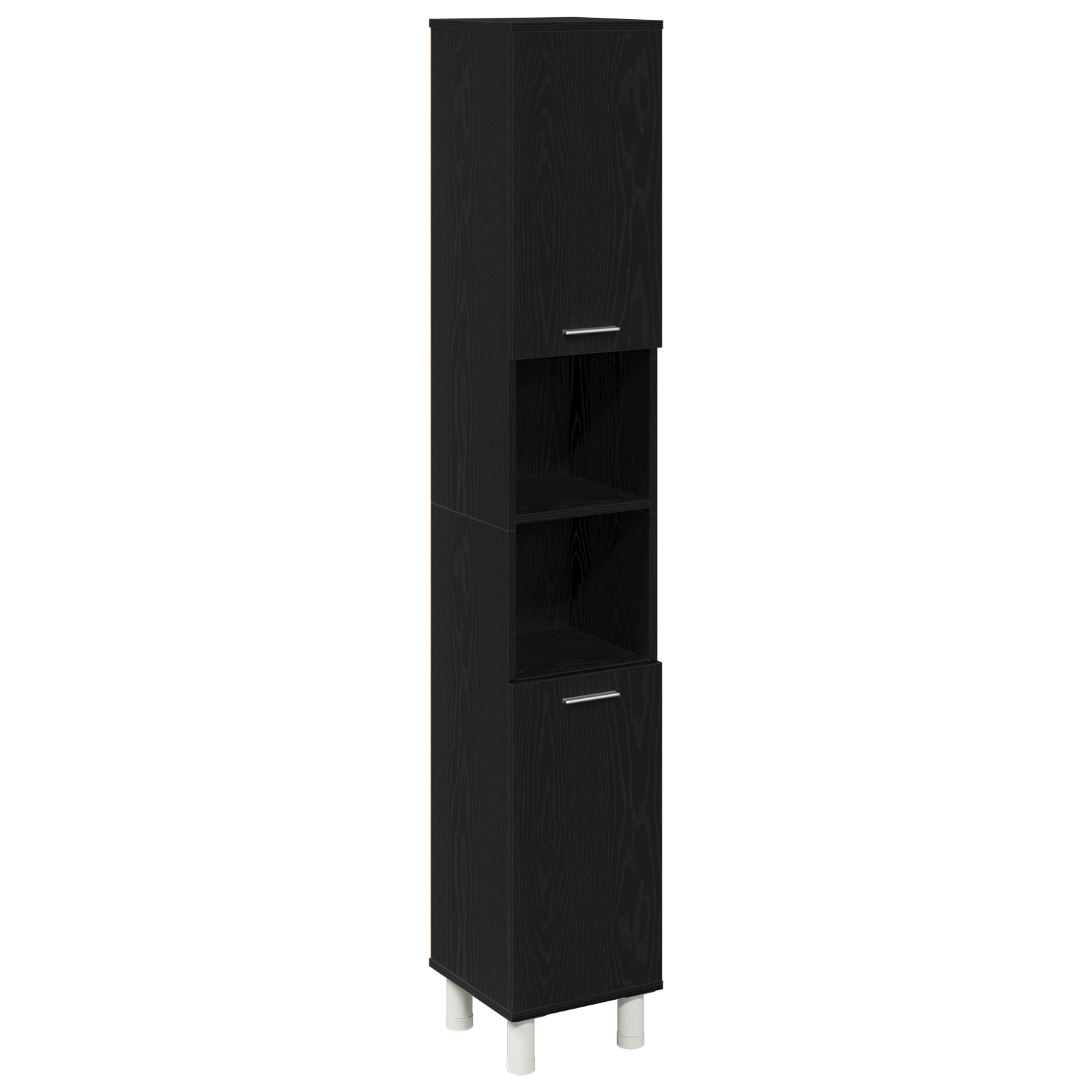 Thumbnail - vidaXL Badschrank Schwarz Eiche 30x30x179 cm Holzwerkstoff