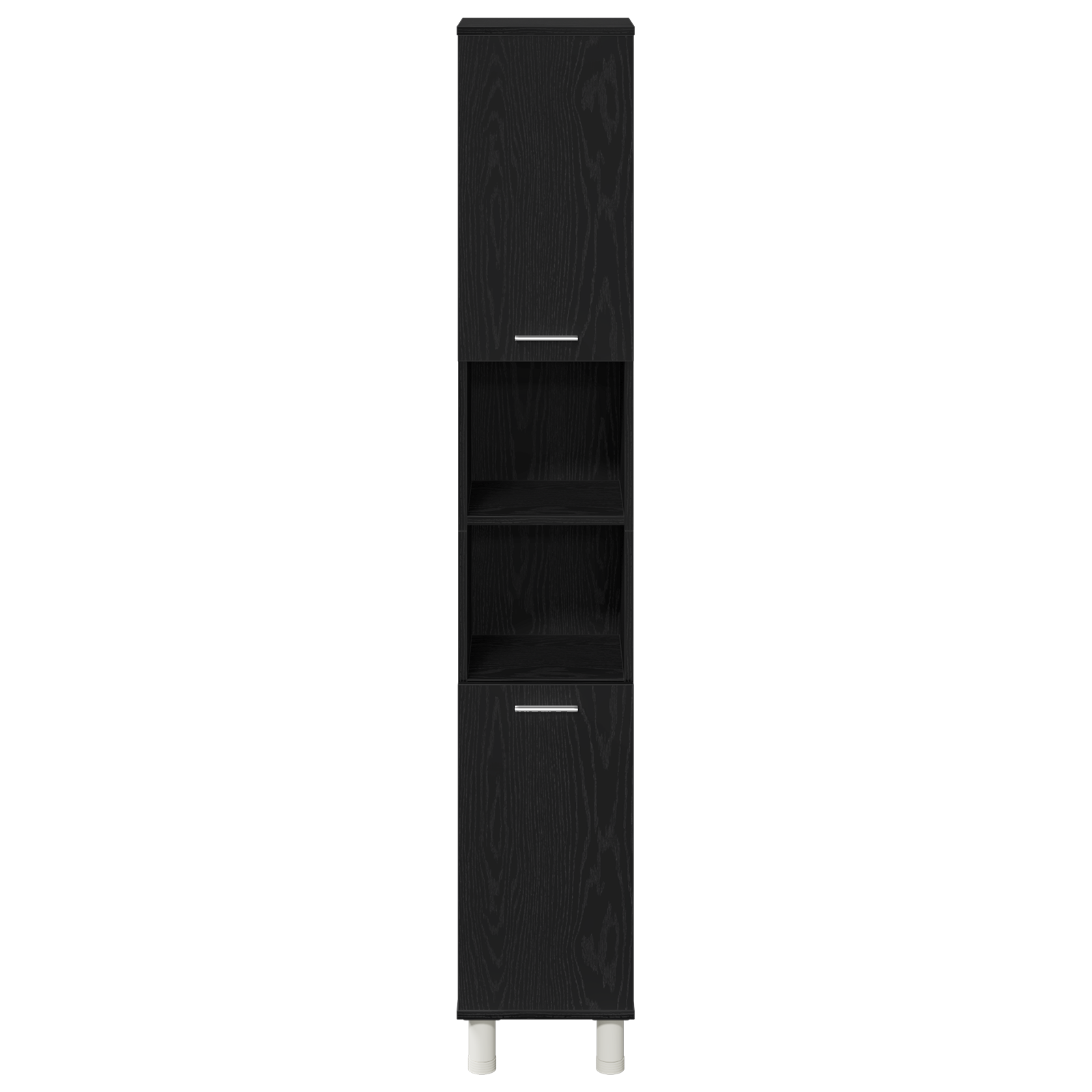 Black Oak Bathroom Cabinet - 30x30x179 cm, Made of Engineered Wood - Image 7
