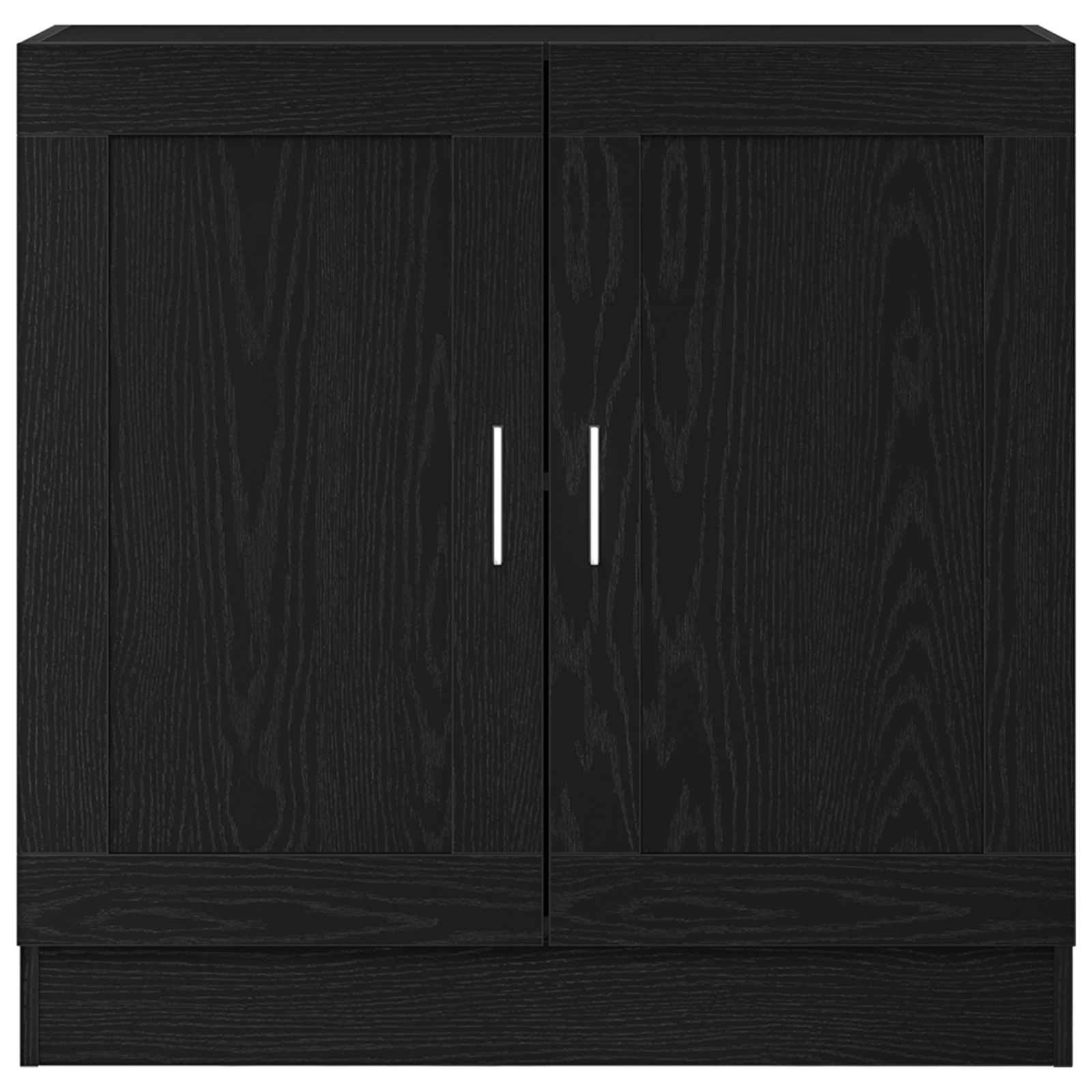 Black Oak Book Cabinet - 82.5x30.5x80 cm - Engineered Wood - Image 7